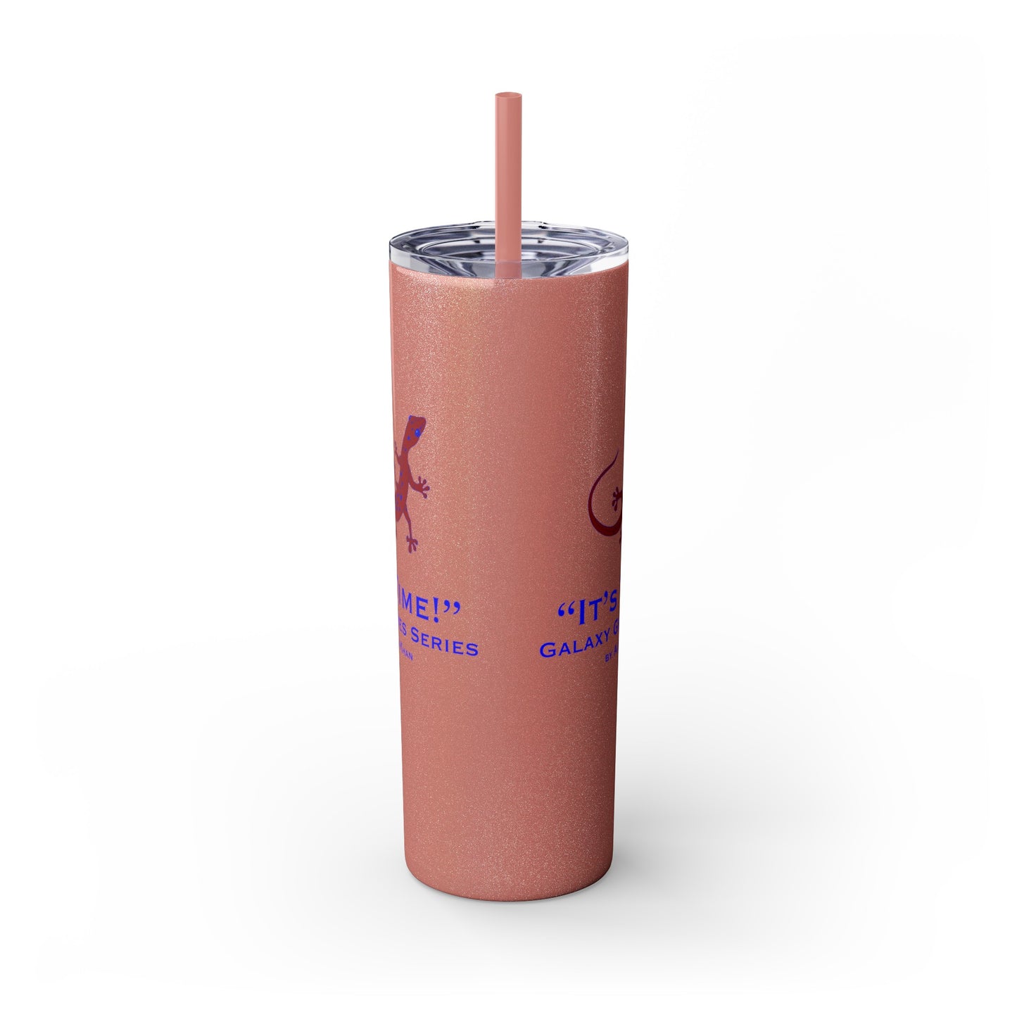 It's Time Galaxy Games Series Skinny Tumbler with Straw, 20oz