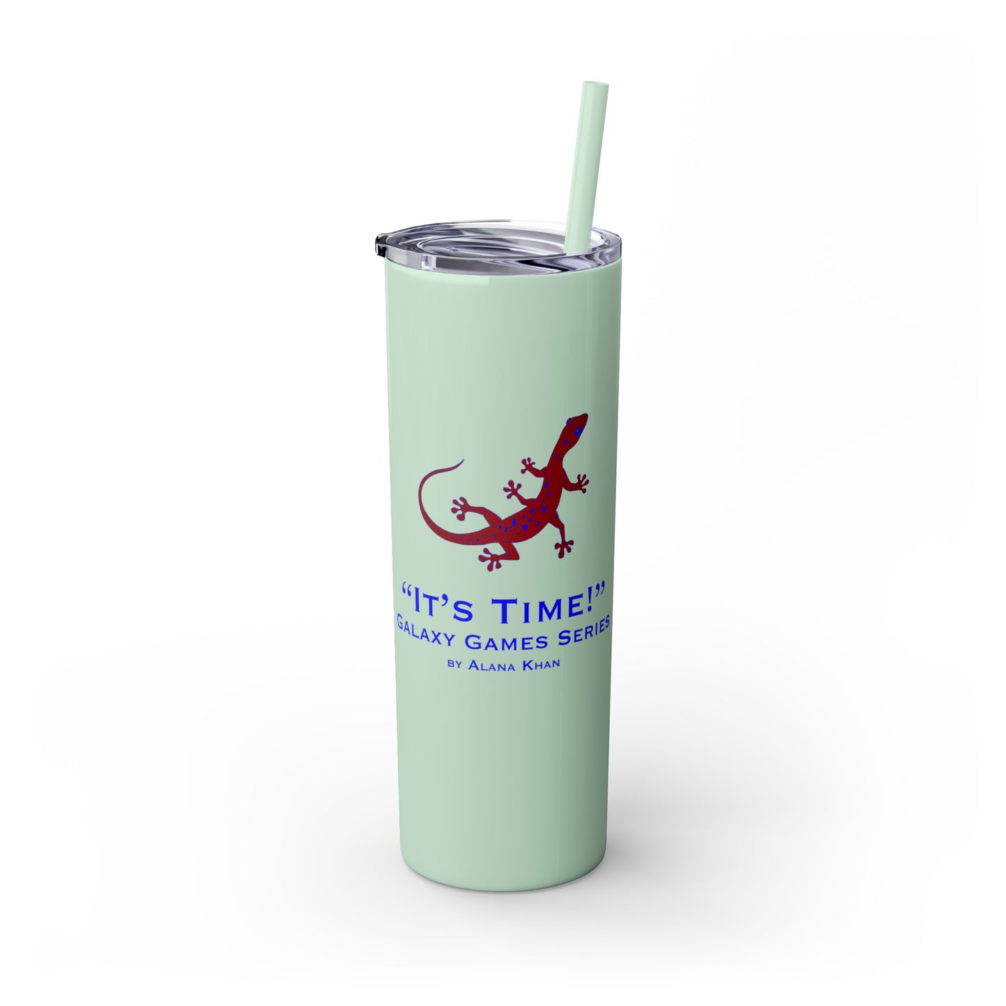 It's Time Galaxy Games Series Skinny Tumbler with Straw, 20oz