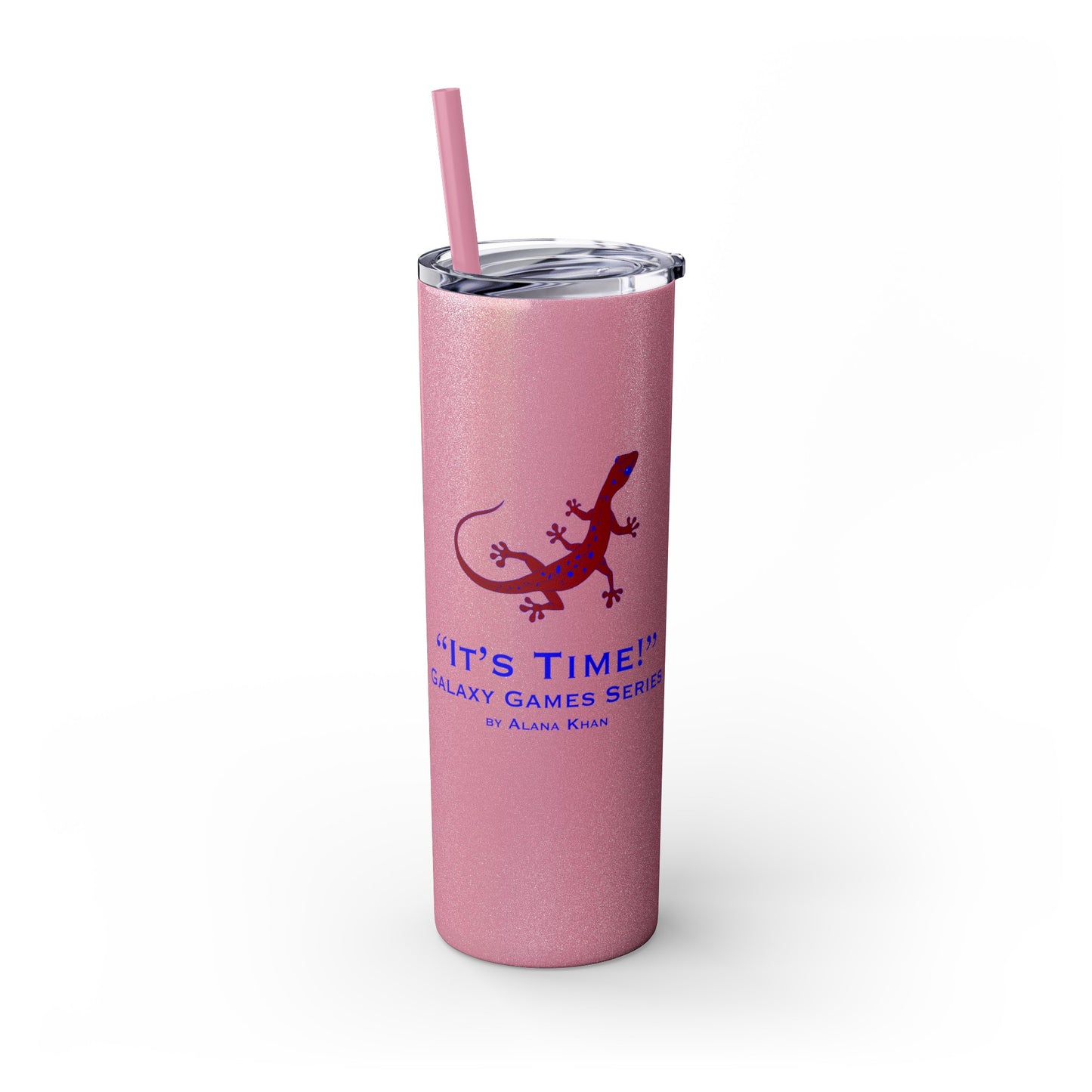 It's Time Galaxy Games Series Skinny Tumbler with Straw, 20oz