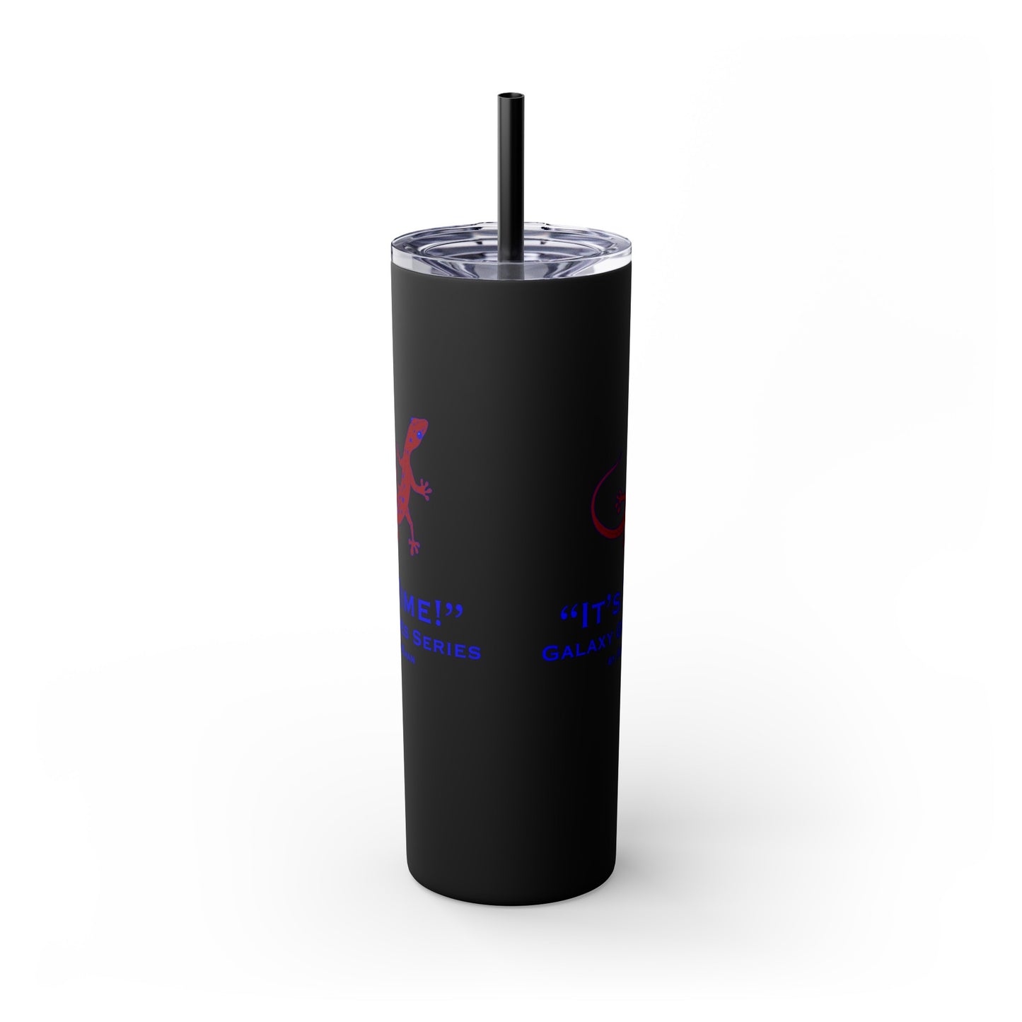 It's Time Galaxy Games Series Skinny Tumbler with Straw, 20oz