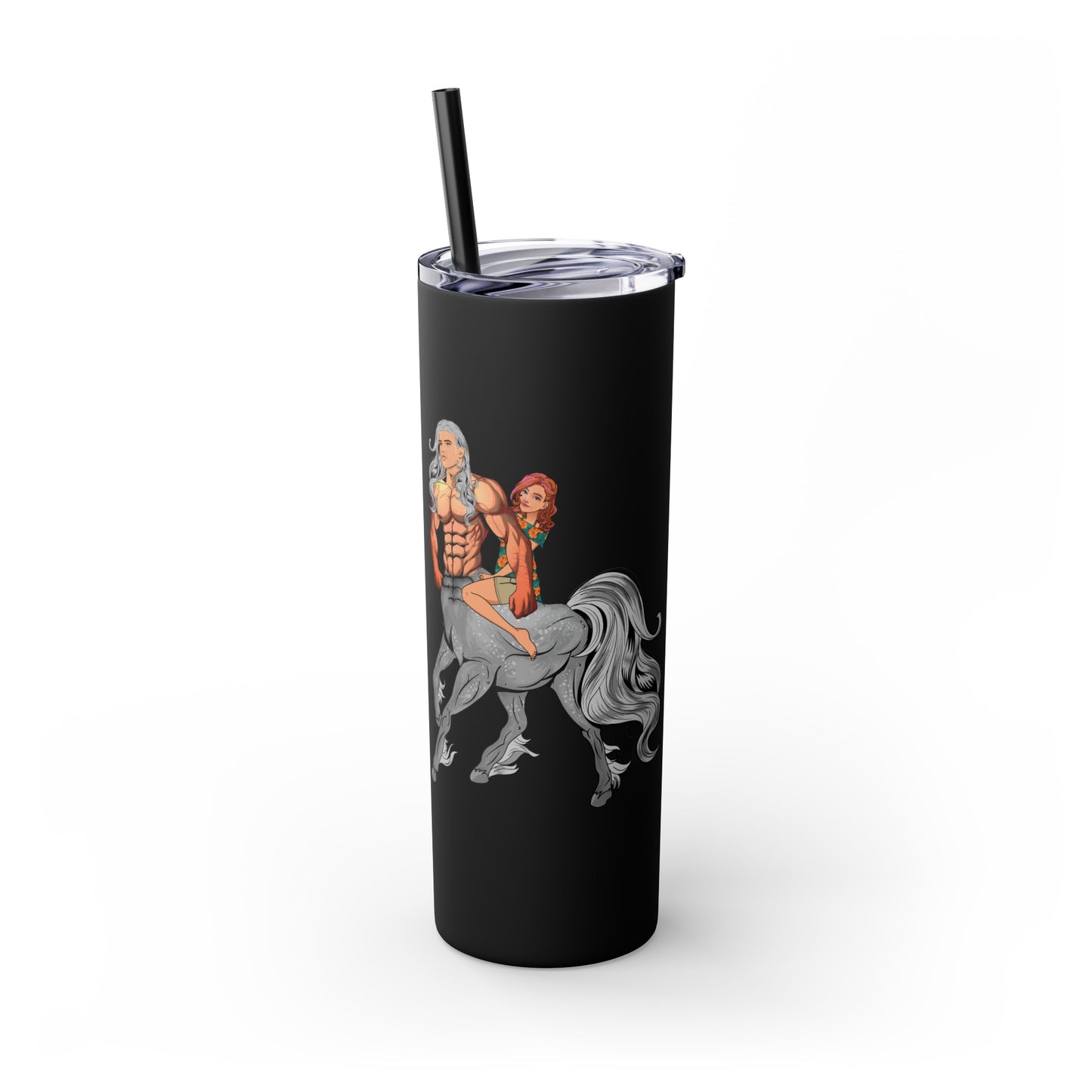 Horse Man Skinny Tumbler with Straw, 20oz