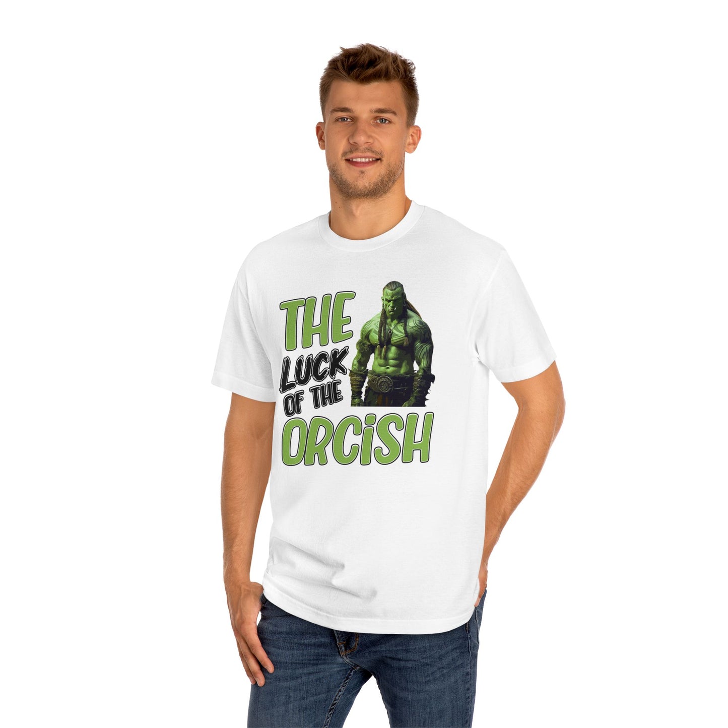 Funny Unisex Classic Tee - 'The Luck of the Orcish' Graphic T-Shirt for Gamers