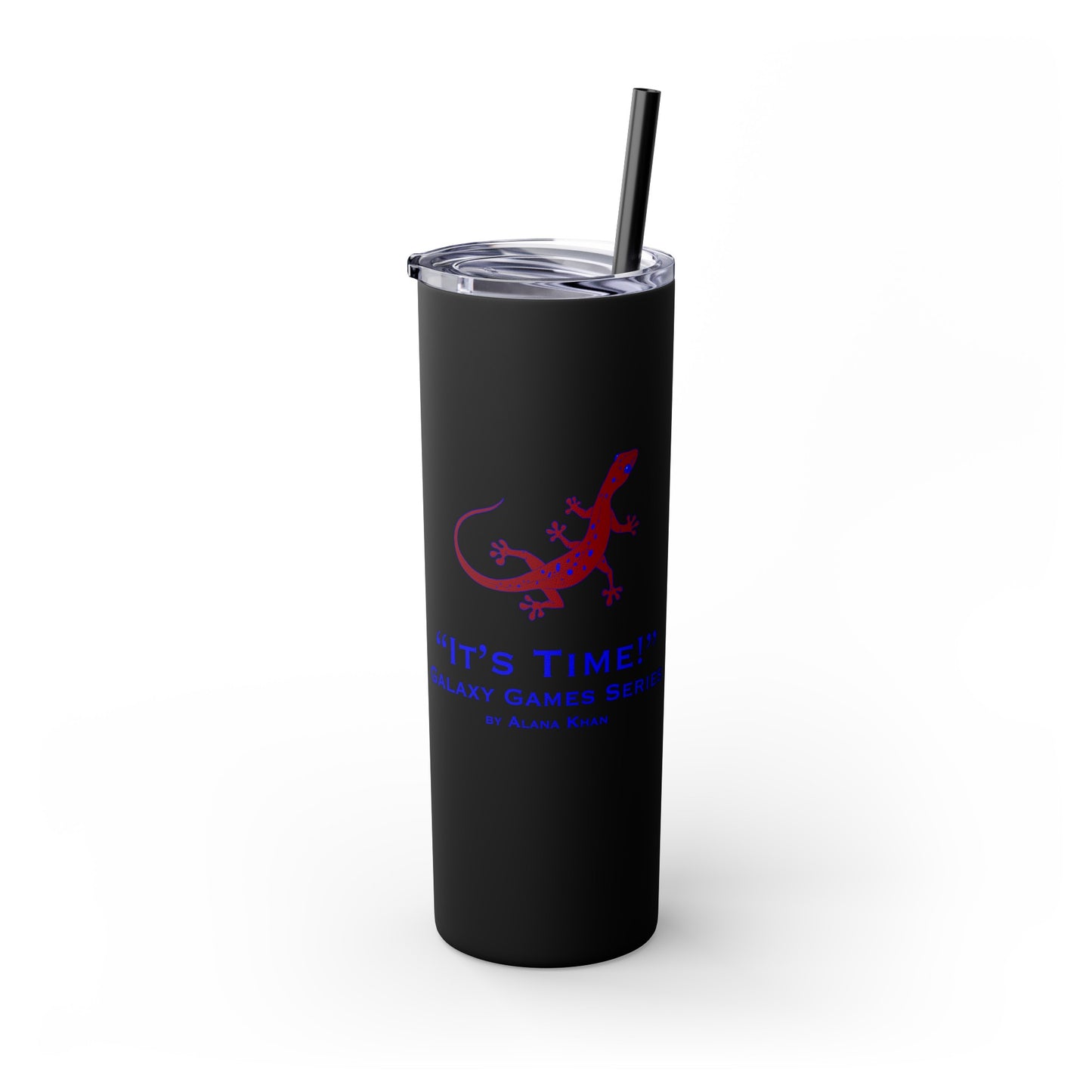 It's Time Galaxy Games Series Skinny Tumbler with Straw, 20oz