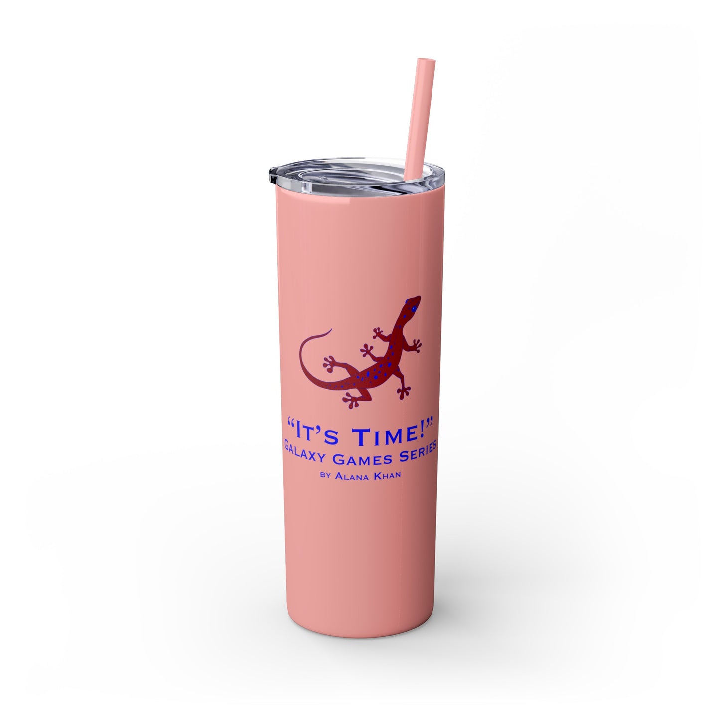 It's Time Galaxy Games Series Skinny Tumbler with Straw, 20oz