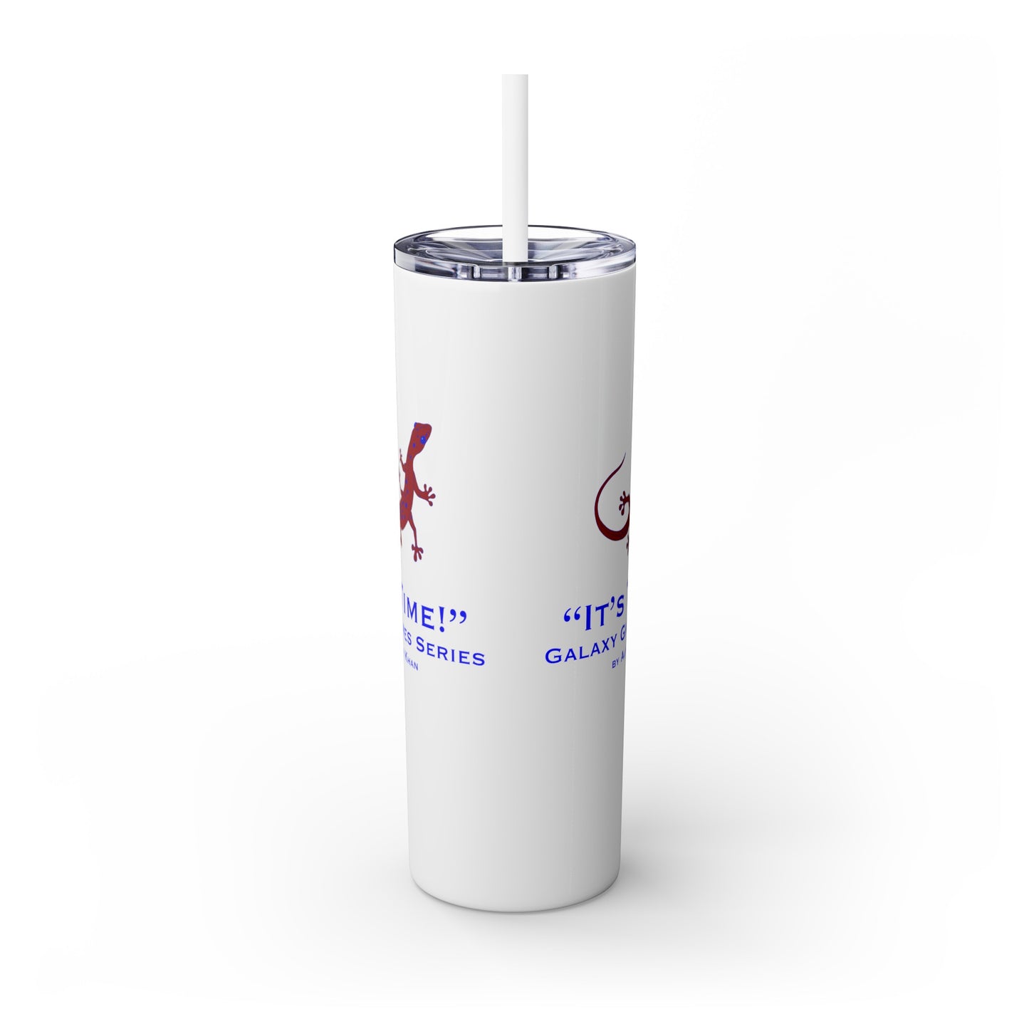It's Time Galaxy Games Series Skinny Tumbler with Straw, 20oz