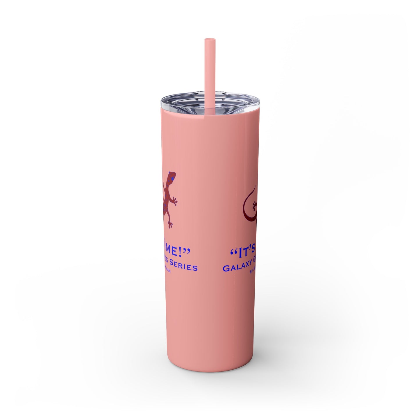 It's Time Galaxy Games Series Skinny Tumbler with Straw, 20oz