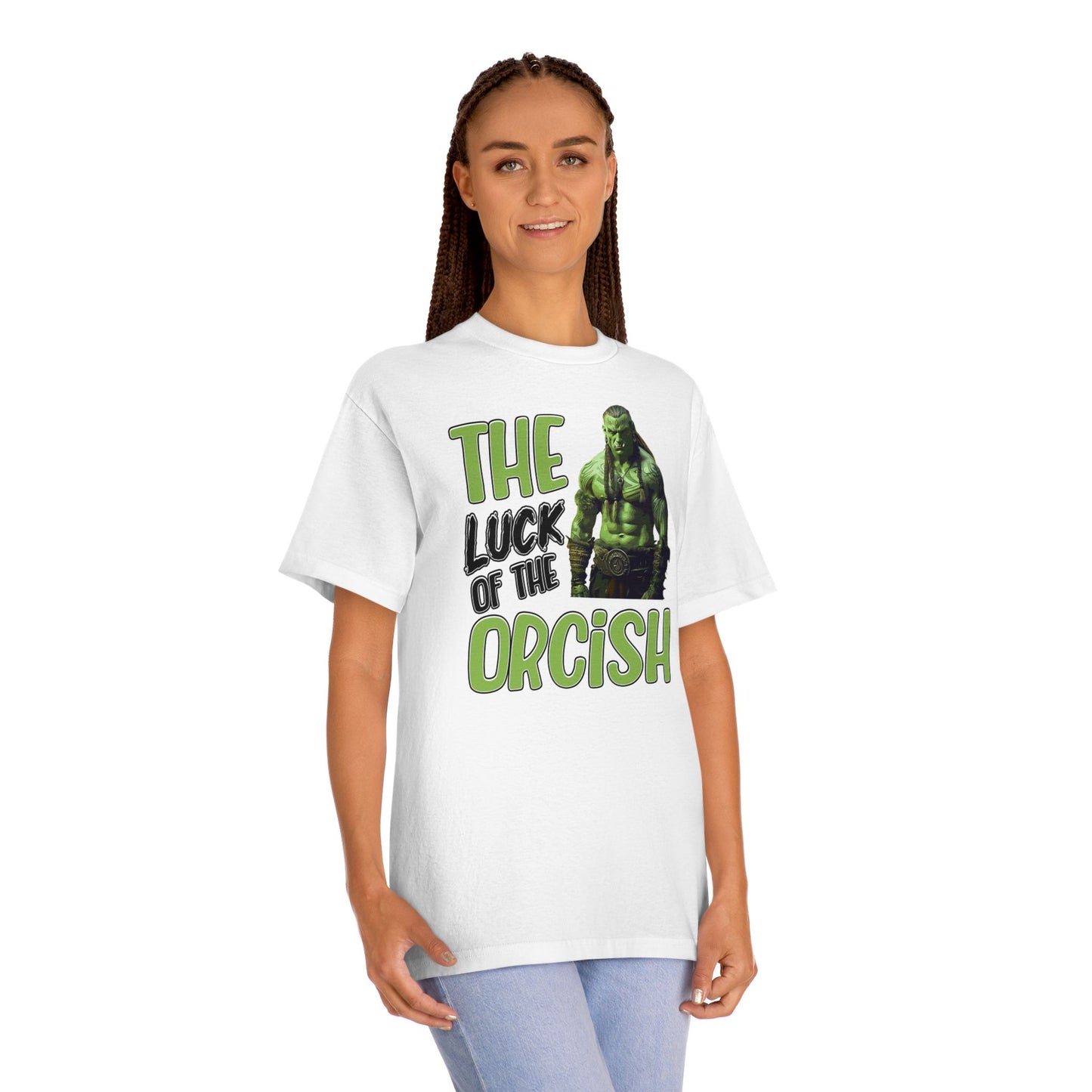 Funny Unisex Classic Tee - 'The Luck of the Orcish' Graphic T-Shirt for Gamers