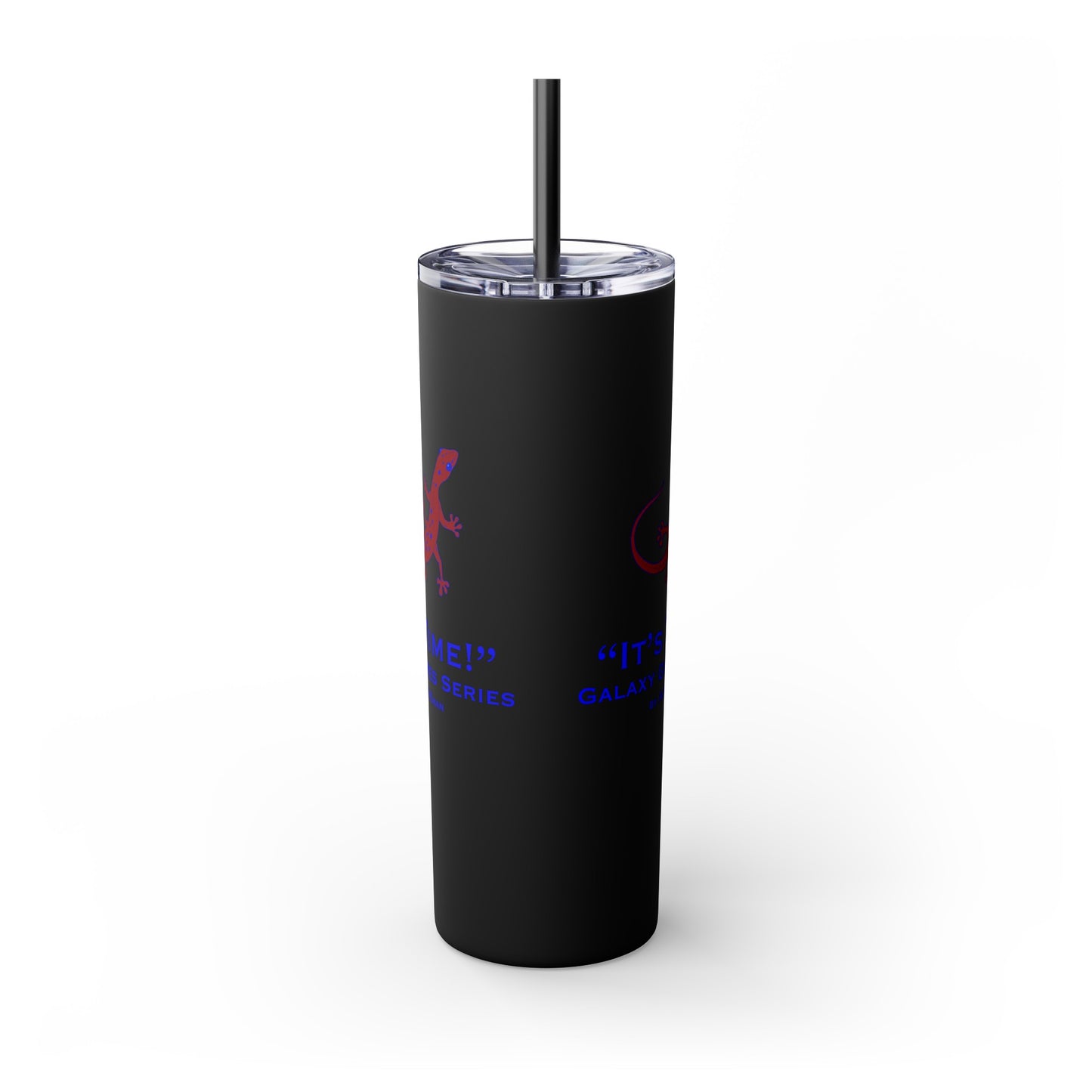 It's Time Galaxy Games Series Skinny Tumbler with Straw, 20oz