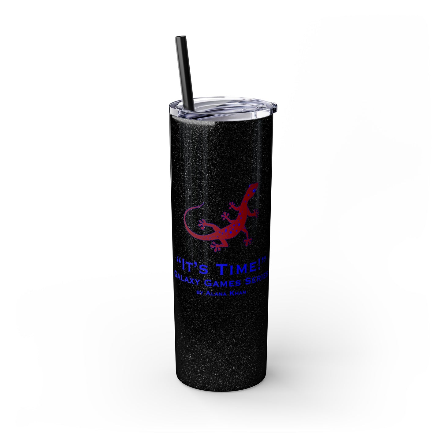 It's Time Galaxy Games Series Skinny Tumbler with Straw, 20oz
