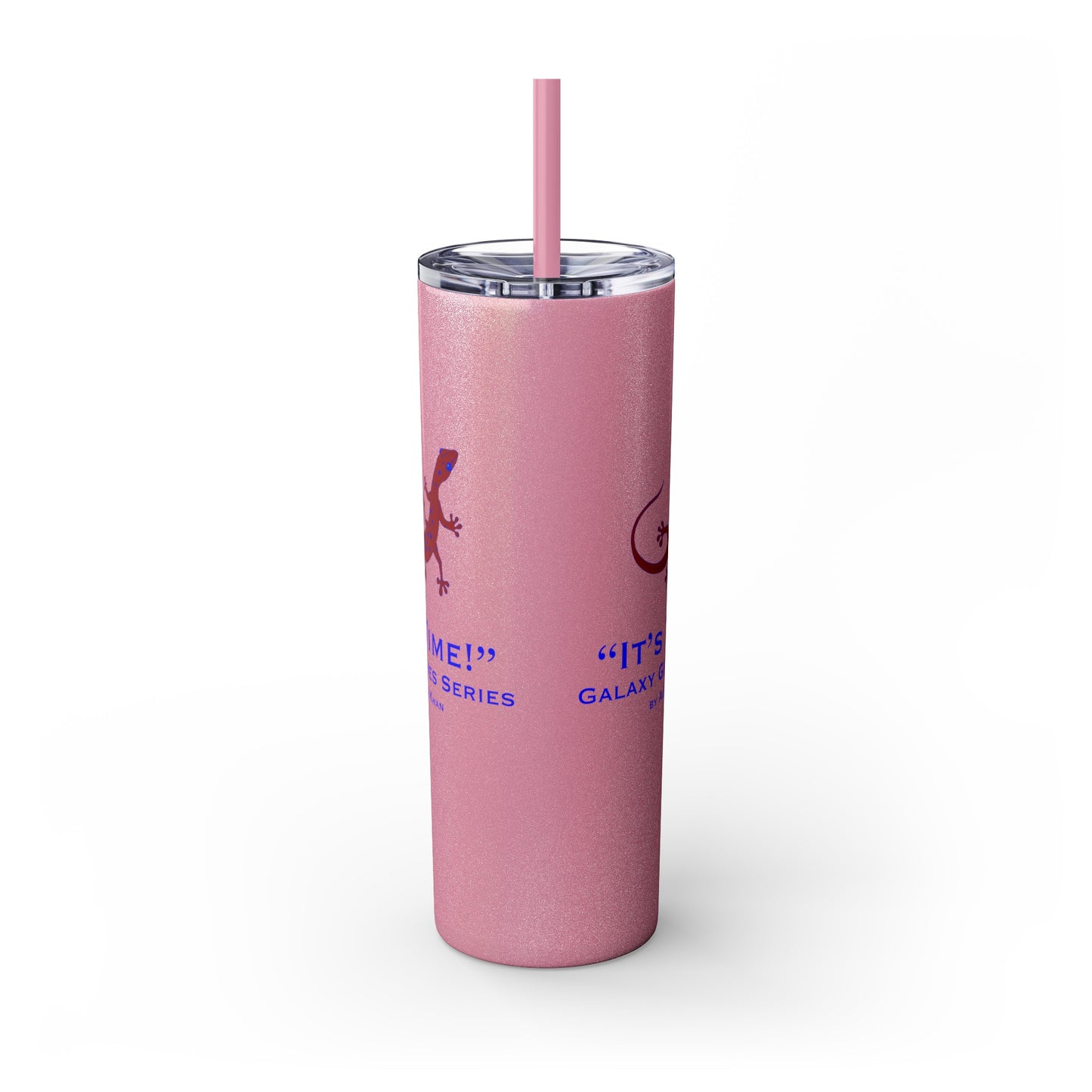 It's Time Galaxy Games Series Skinny Tumbler with Straw, 20oz
