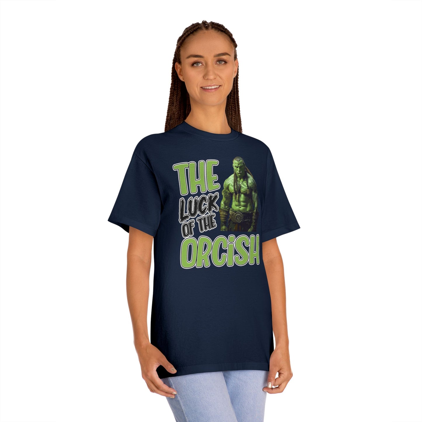Funny Unisex Classic Tee - 'The Luck of the Orcish' Graphic T-Shirt for Gamers