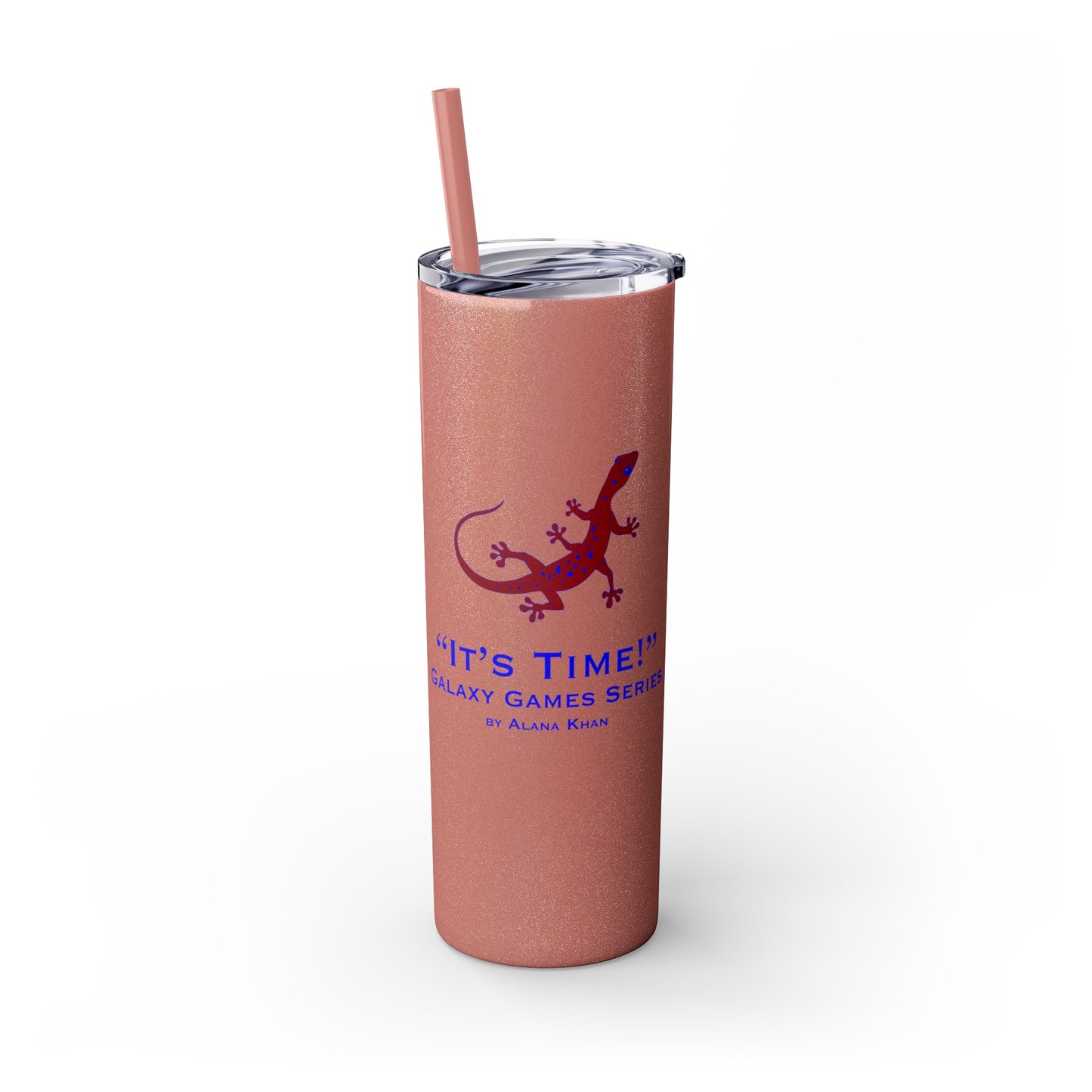 It's Time Galaxy Games Series Skinny Tumbler with Straw, 20oz
