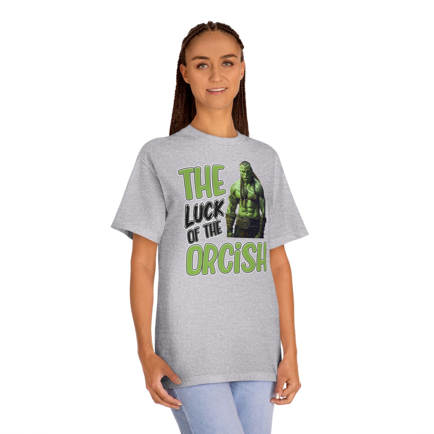 Funny Unisex Classic Tee - 'The Luck of the Orcish' Graphic T-Shirt for Gamers