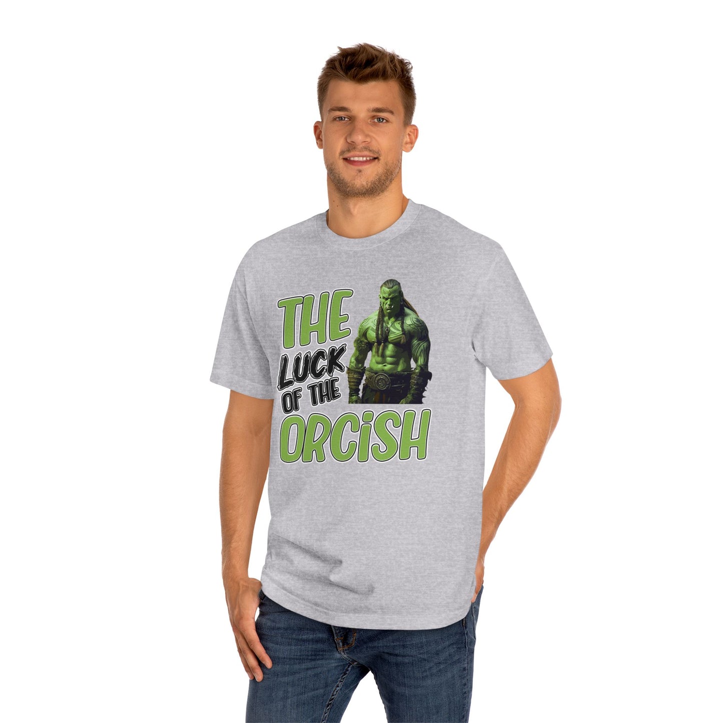 Funny Unisex Classic Tee - 'The Luck of the Orcish' Graphic T-Shirt for Gamers