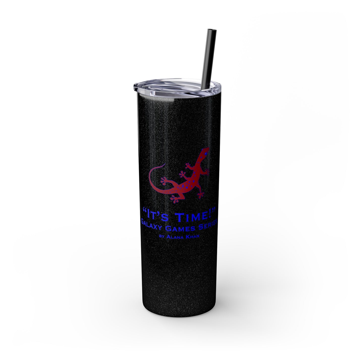It's Time Galaxy Games Series Skinny Tumbler with Straw, 20oz