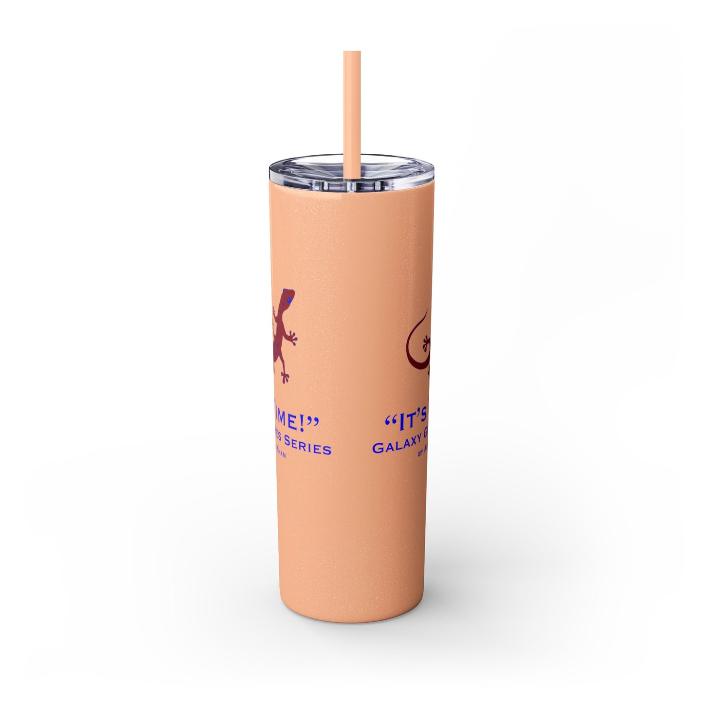 It's Time Galaxy Games Series Skinny Tumbler with Straw, 20oz