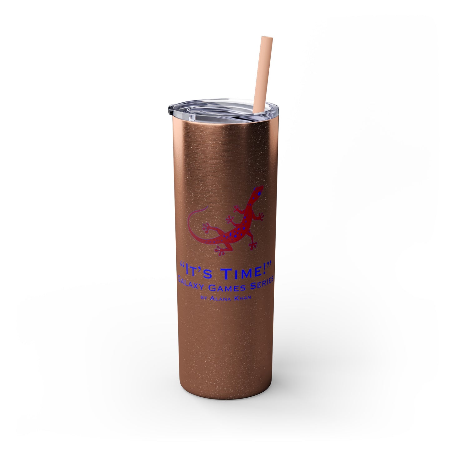 It's Time Galaxy Games Series Skinny Tumbler with Straw, 20oz