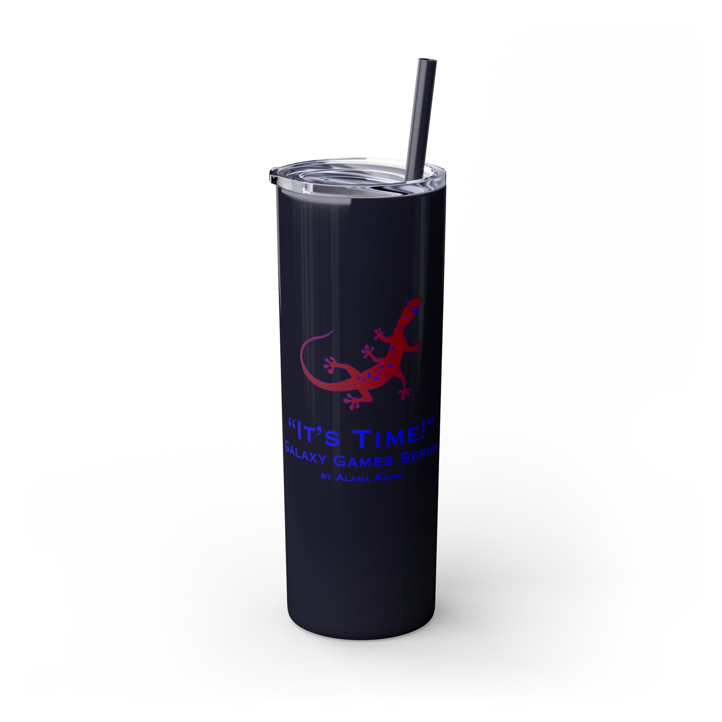 It's Time Galaxy Games Series Skinny Tumbler with Straw, 20oz