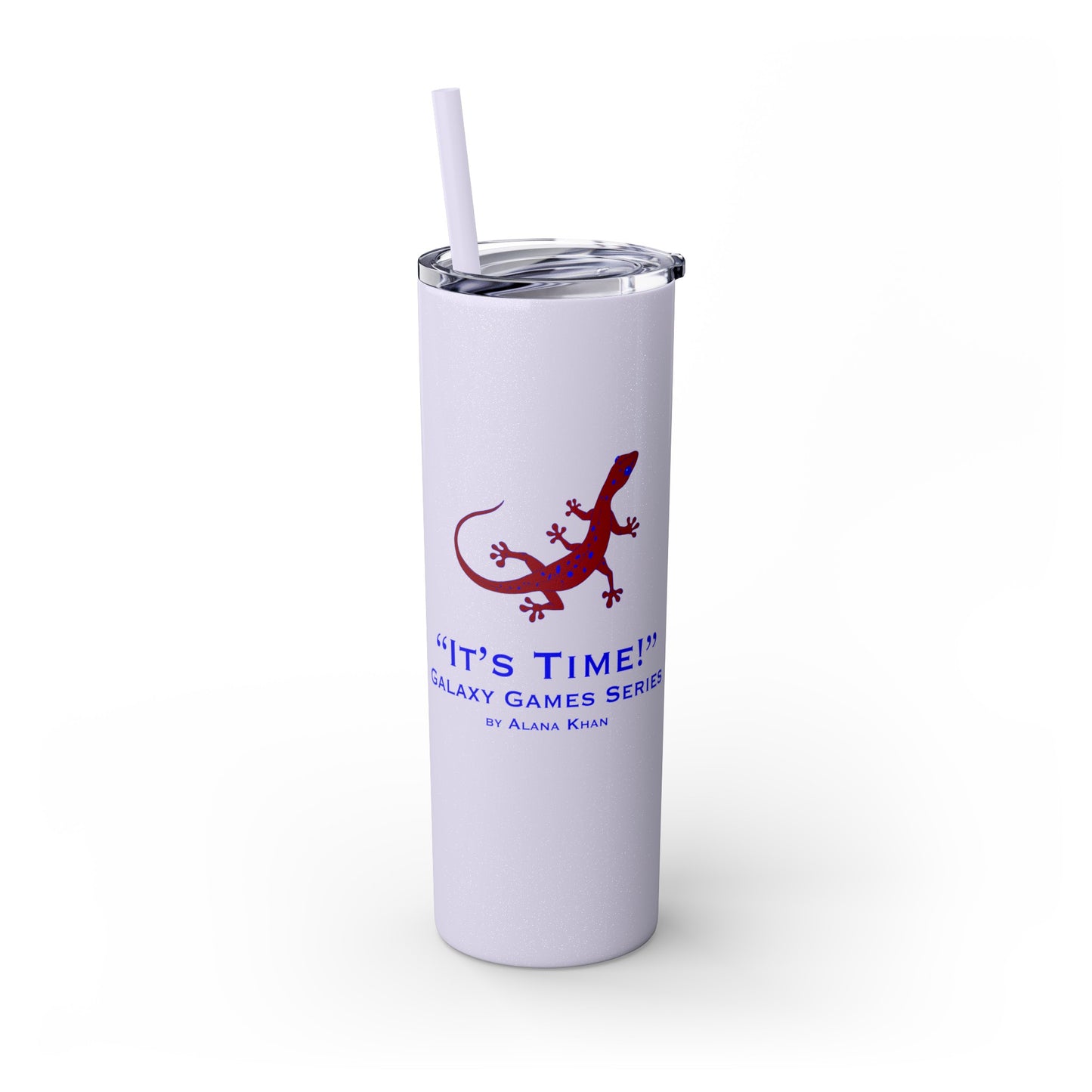 It's Time Galaxy Games Series Skinny Tumbler with Straw, 20oz