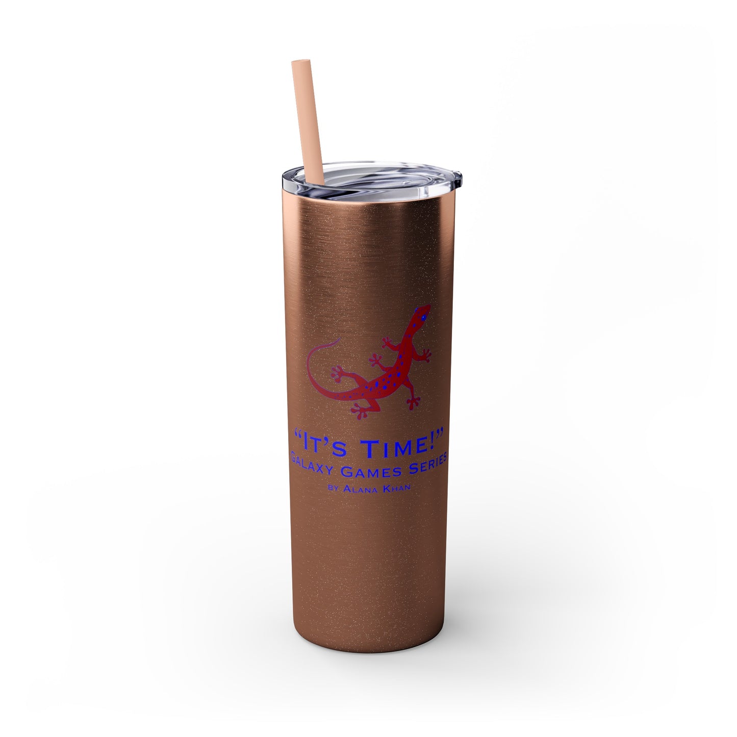 It's Time Galaxy Games Series Skinny Tumbler with Straw, 20oz