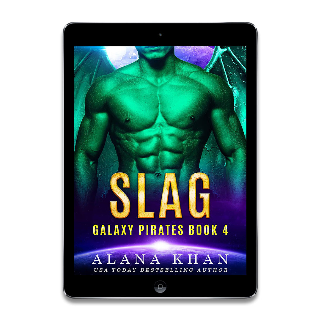 Slag: A Wounded Hero Alien Shifter Romance (Galaxy Pirates Alien Abduction Romance Series Book 4)