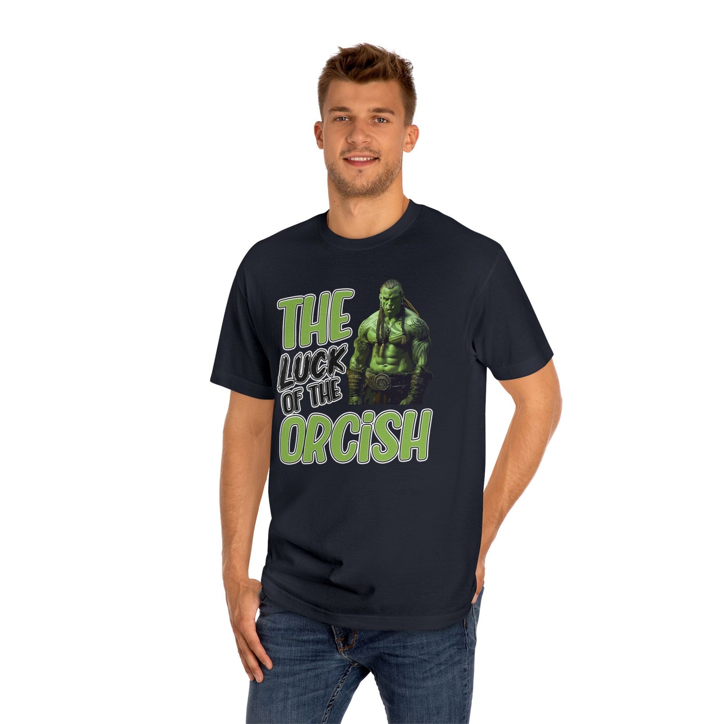 Funny Unisex Classic Tee - 'The Luck of the Orcish' Graphic T-Shirt for Gamers