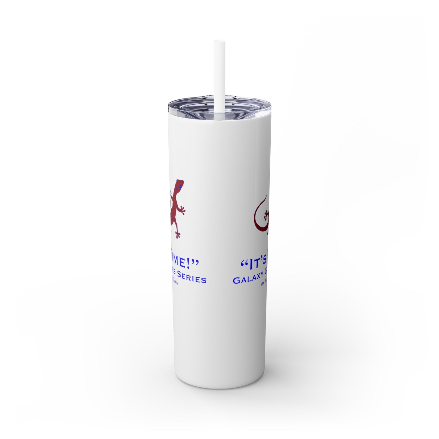 It's Time Galaxy Games Series Skinny Tumbler with Straw, 20oz