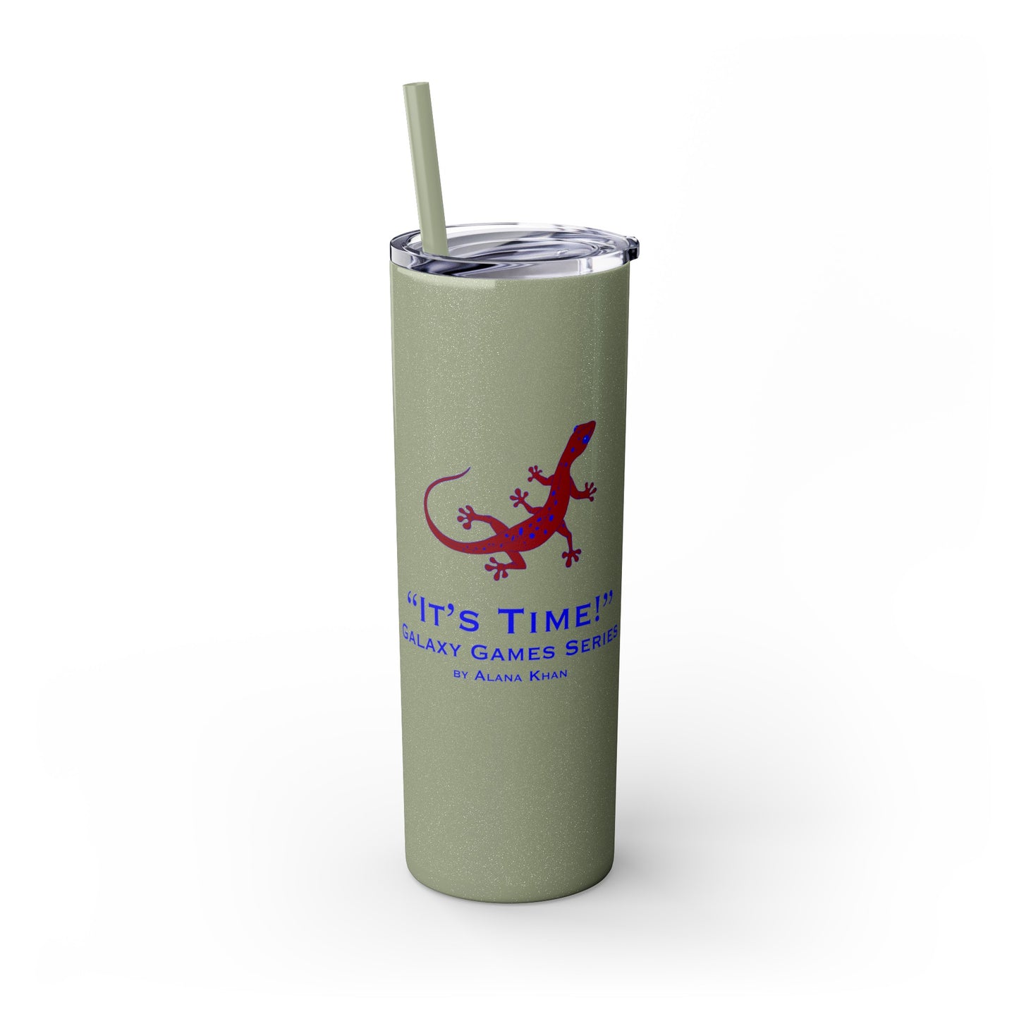 It's Time Galaxy Games Series Skinny Tumbler with Straw, 20oz
