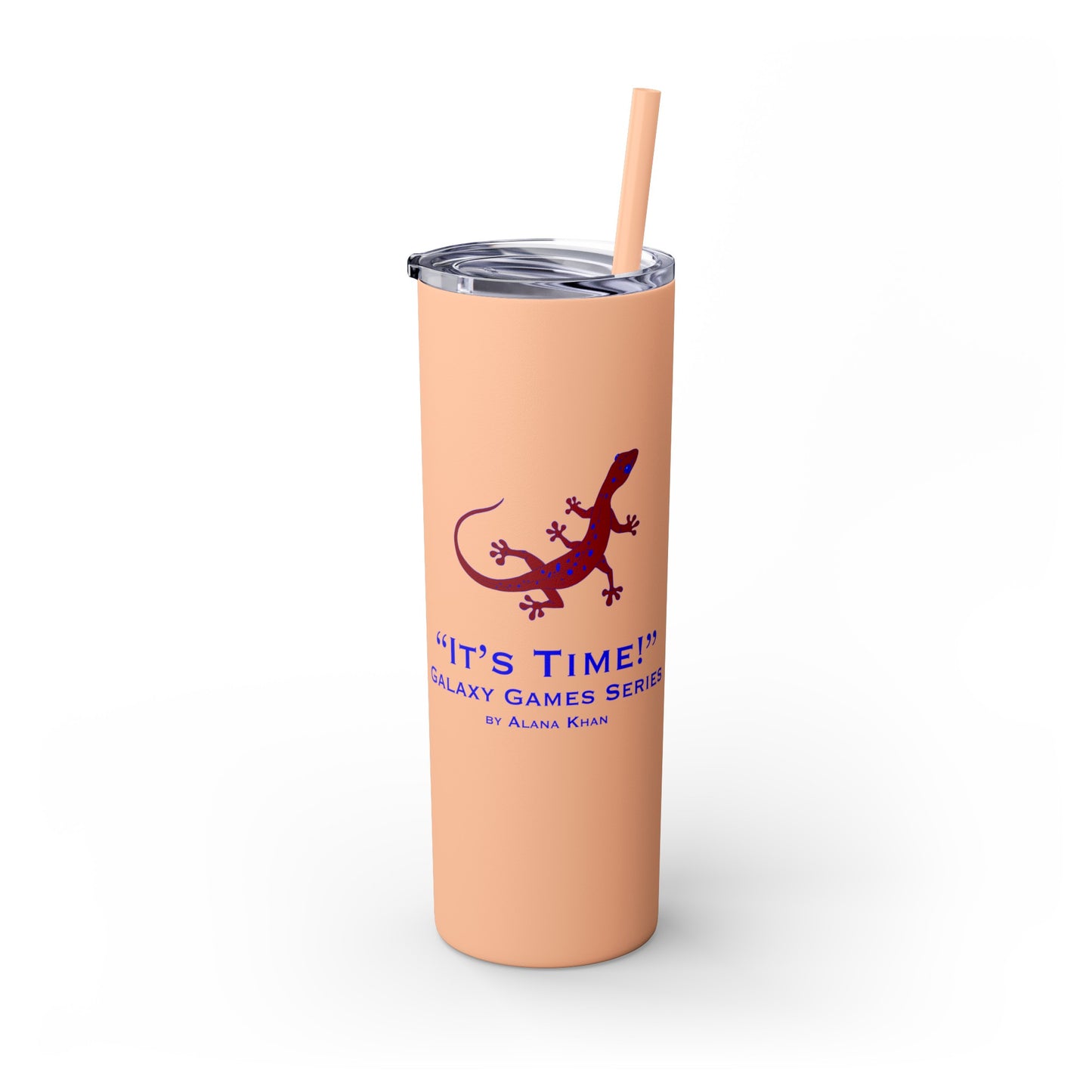 It's Time Galaxy Games Series Skinny Tumbler with Straw, 20oz