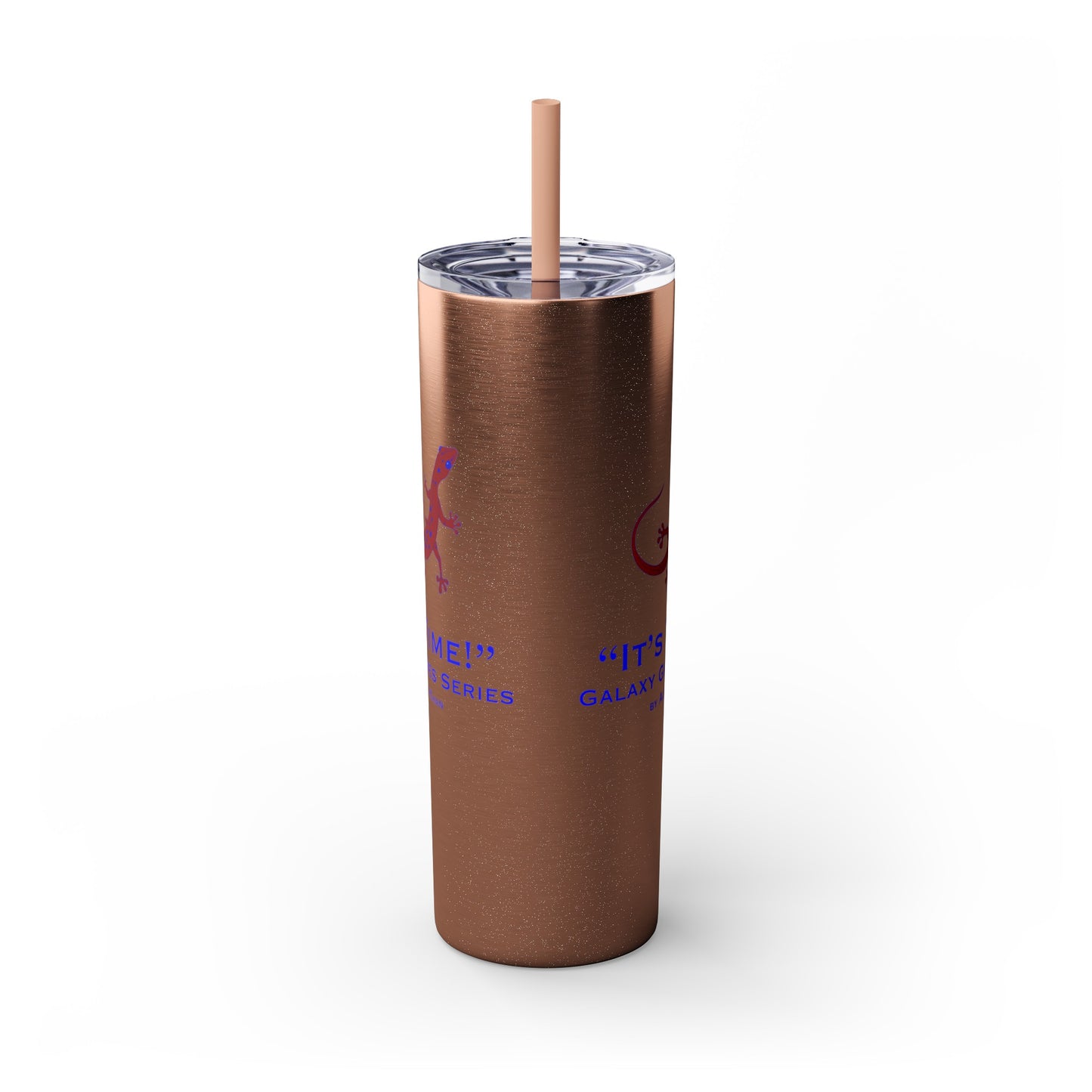 It's Time Galaxy Games Series Skinny Tumbler with Straw, 20oz