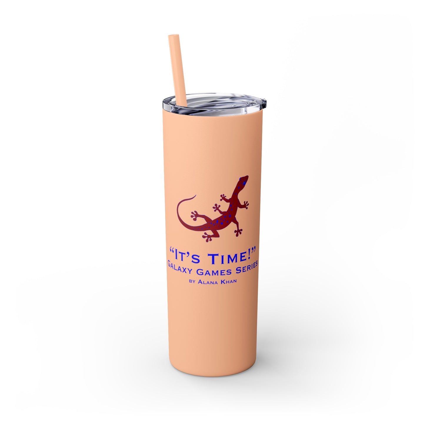 It's Time Galaxy Games Series Skinny Tumbler with Straw, 20oz