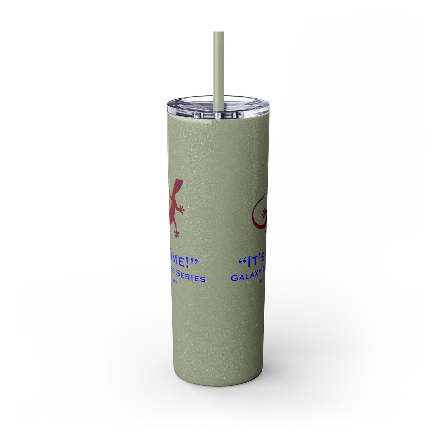 It's Time Galaxy Games Series Skinny Tumbler with Straw, 20oz