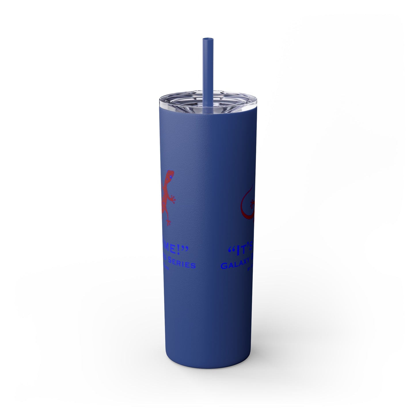 It's Time Galaxy Games Series Skinny Tumbler with Straw, 20oz