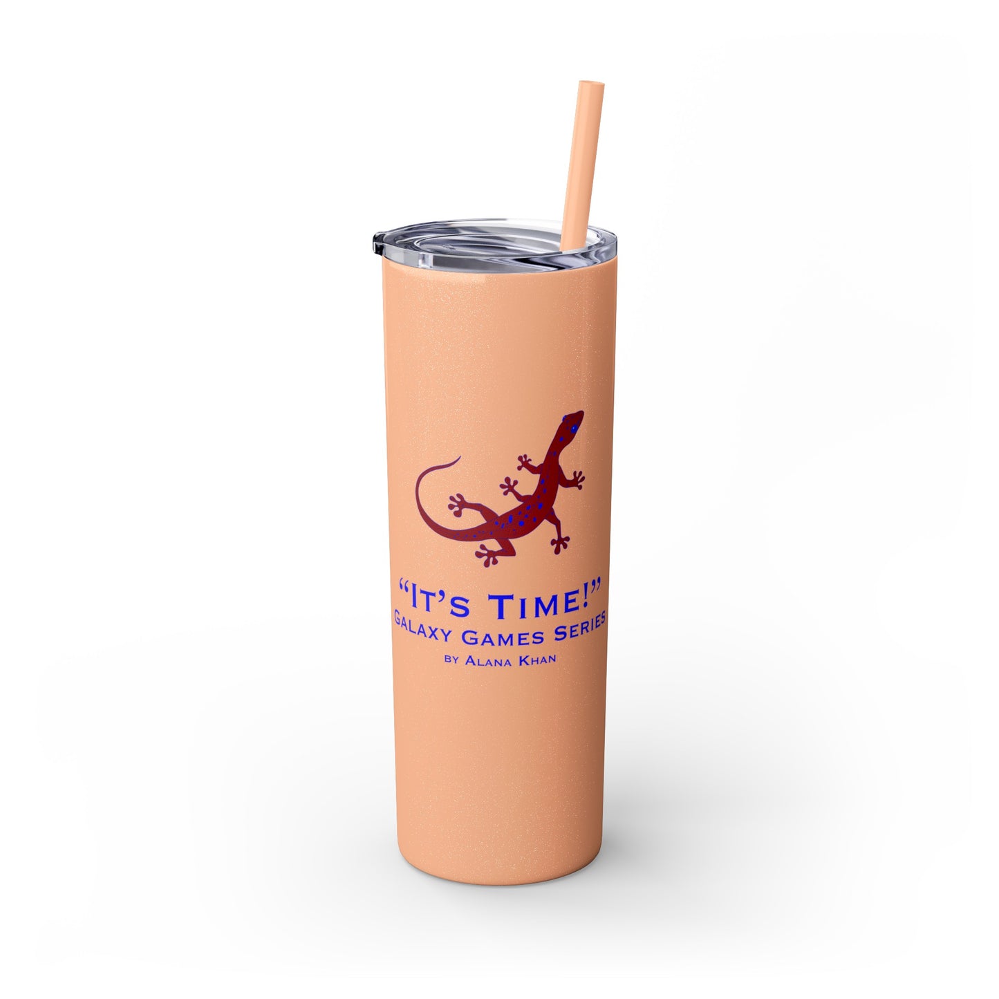 It's Time Galaxy Games Series Skinny Tumbler with Straw, 20oz