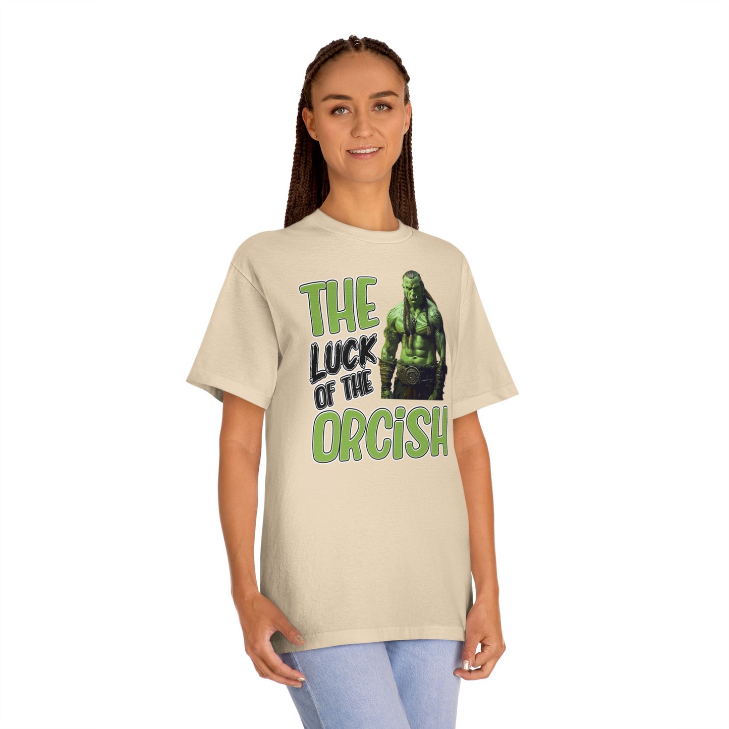 Funny Unisex Classic Tee - 'The Luck of the Orcish' Graphic T-Shirt for Gamers