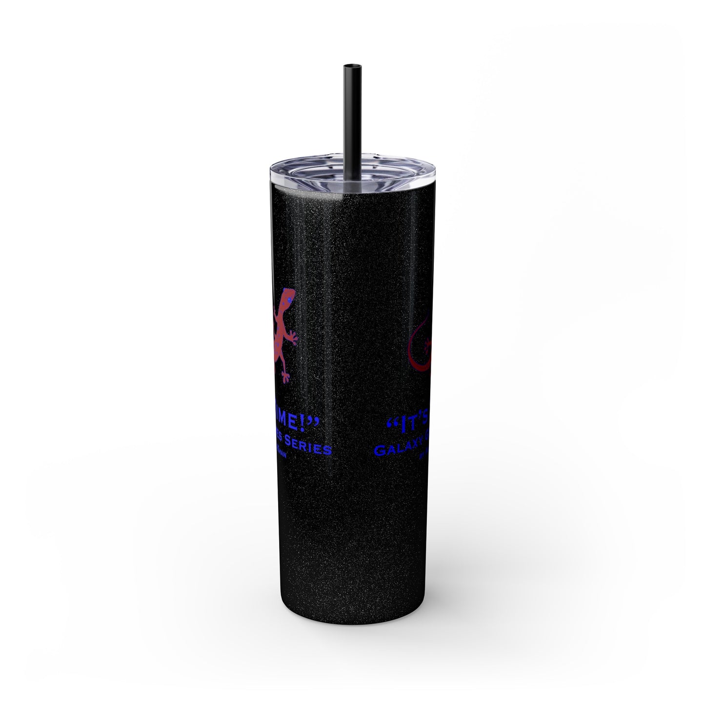 It's Time Galaxy Games Series Skinny Tumbler with Straw, 20oz
