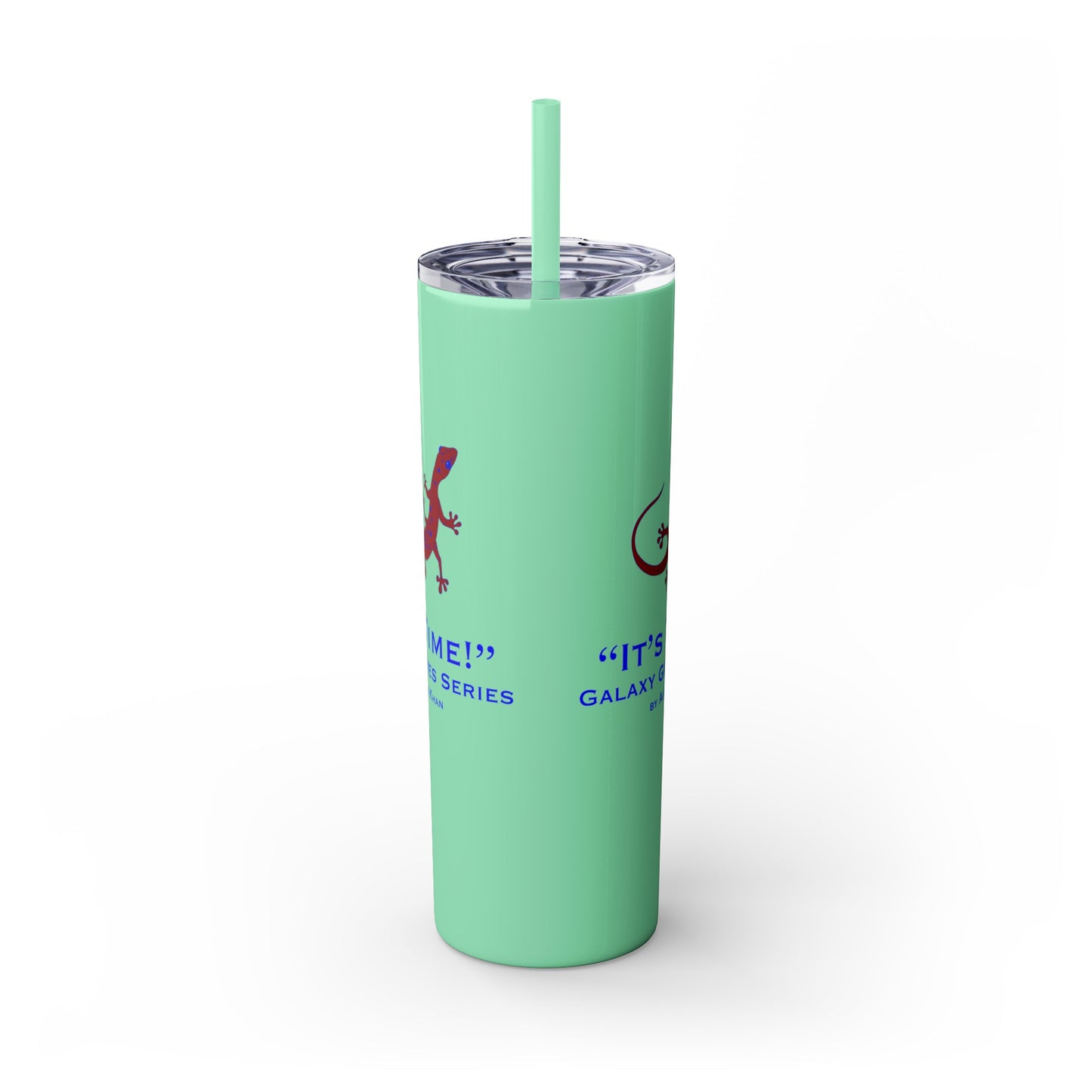 It's Time Galaxy Games Series Skinny Tumbler with Straw, 20oz