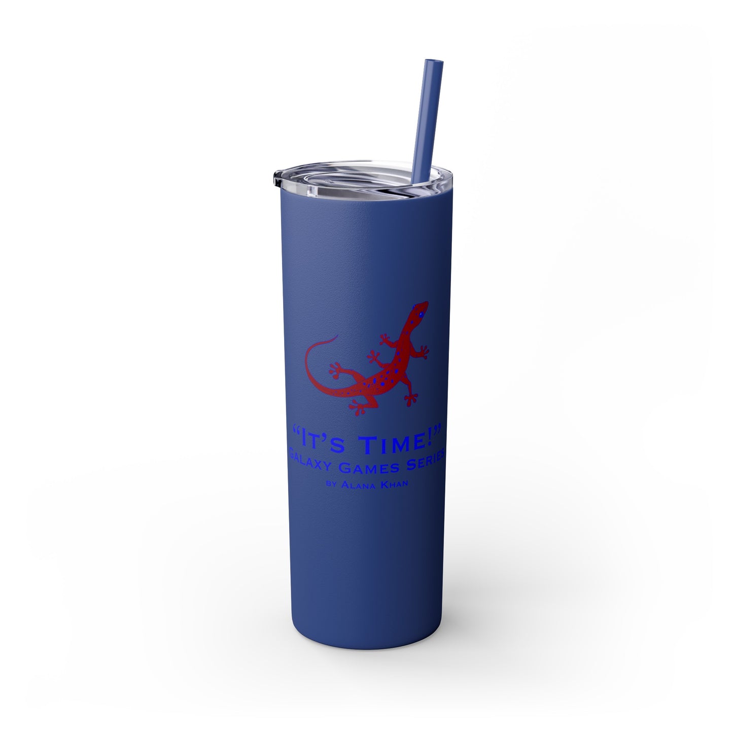 It's Time Galaxy Games Series Skinny Tumbler with Straw, 20oz