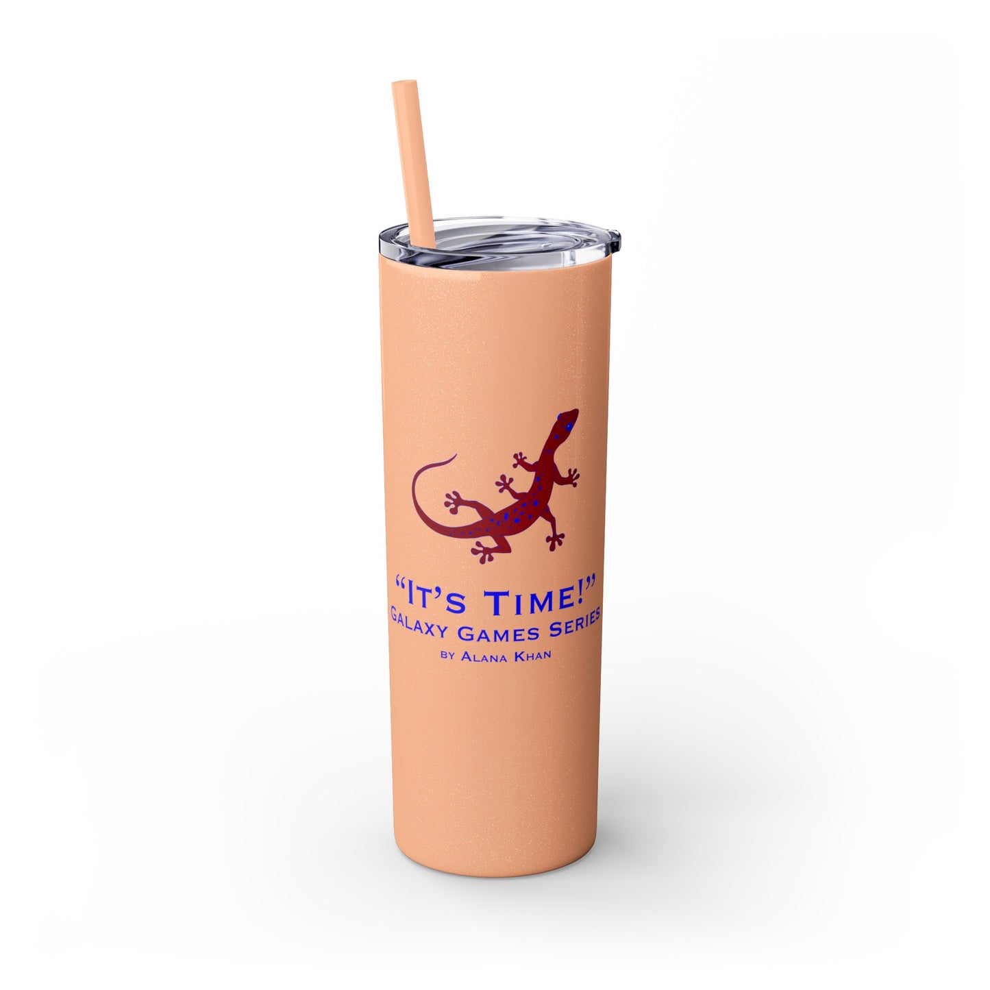 It's Time Galaxy Games Series Skinny Tumbler with Straw, 20oz
