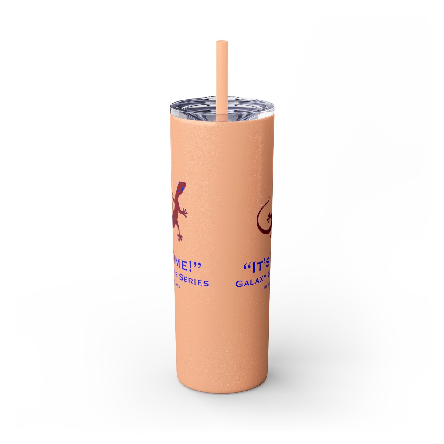 It's Time Galaxy Games Series Skinny Tumbler with Straw, 20oz