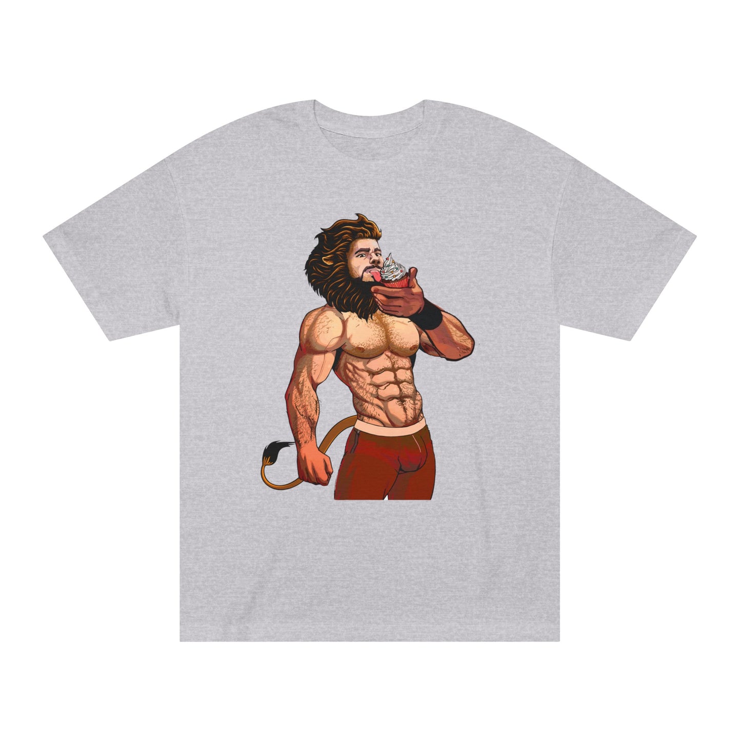 Lion Man Eating Cupcake Unisex Classic Tee