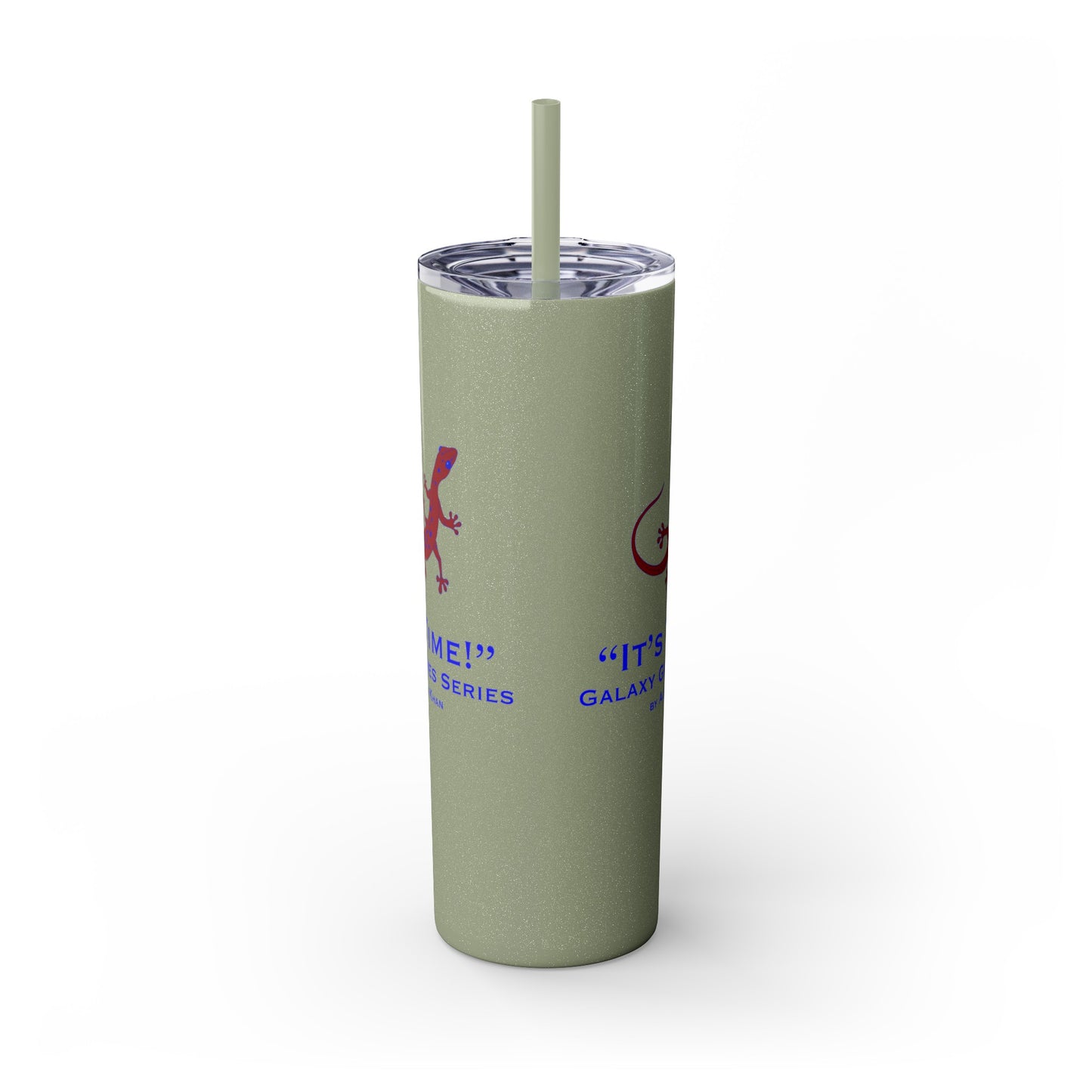 It's Time Galaxy Games Series Skinny Tumbler with Straw, 20oz