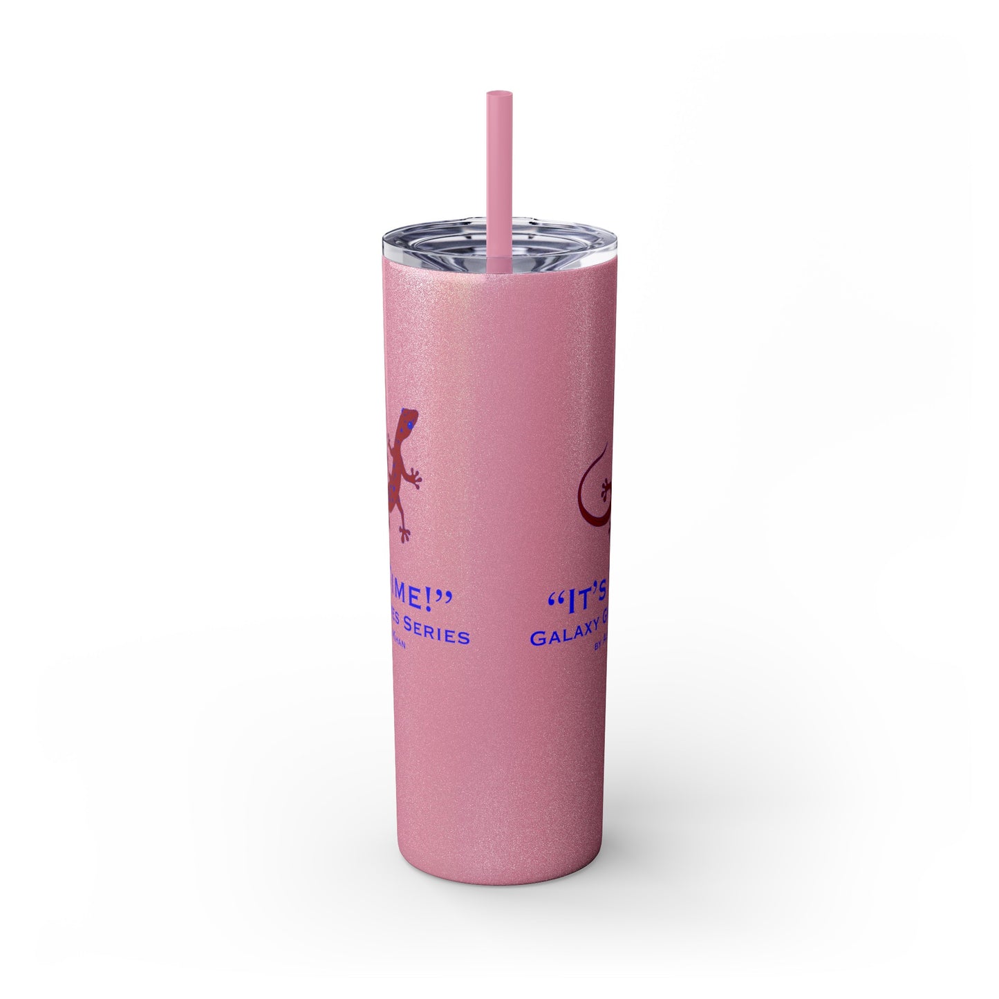 It's Time Galaxy Games Series Skinny Tumbler with Straw, 20oz