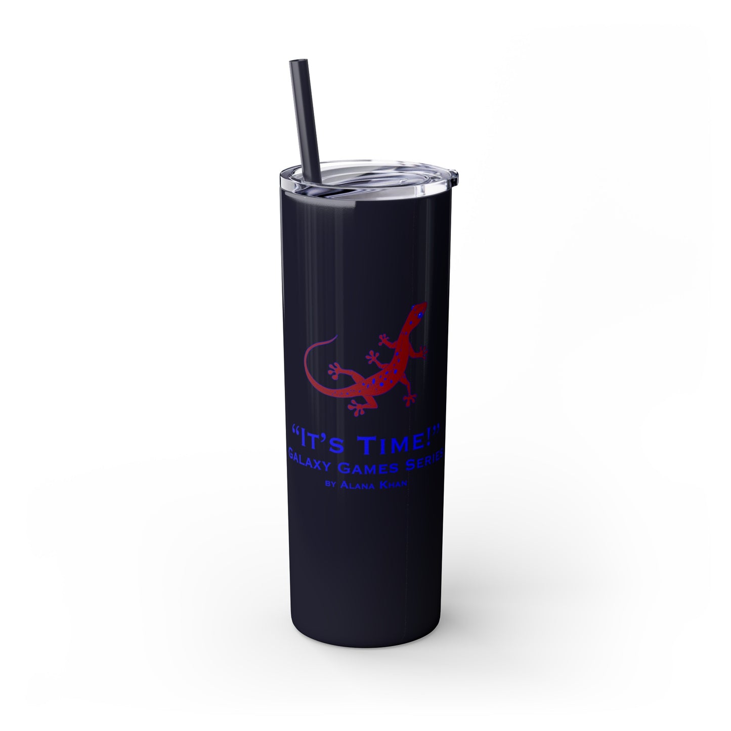It's Time Galaxy Games Series Skinny Tumbler with Straw, 20oz