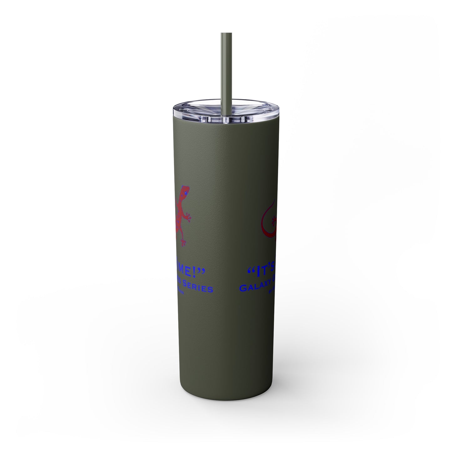 It's Time Galaxy Games Series Skinny Tumbler with Straw, 20oz