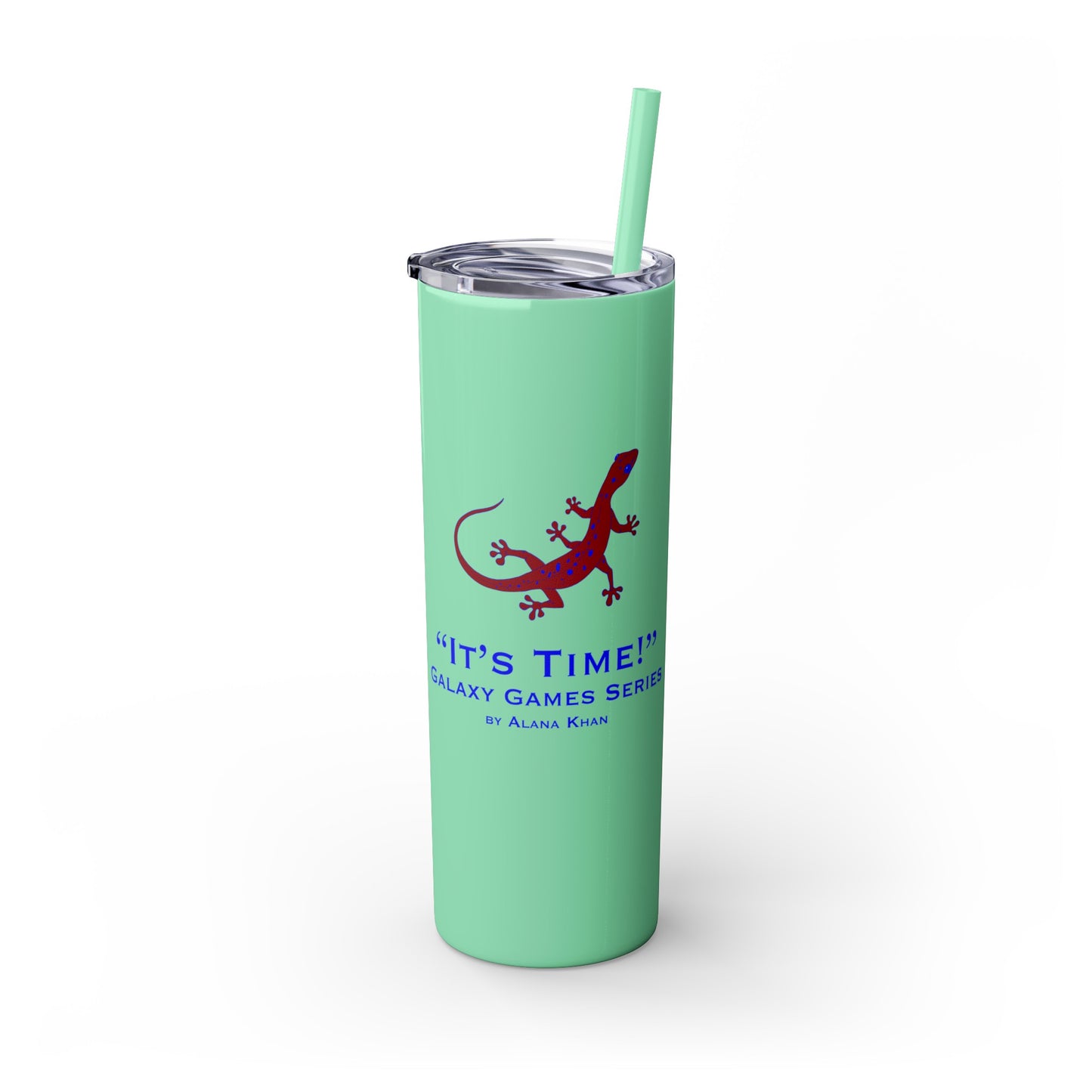 It's Time Galaxy Games Series Skinny Tumbler with Straw, 20oz