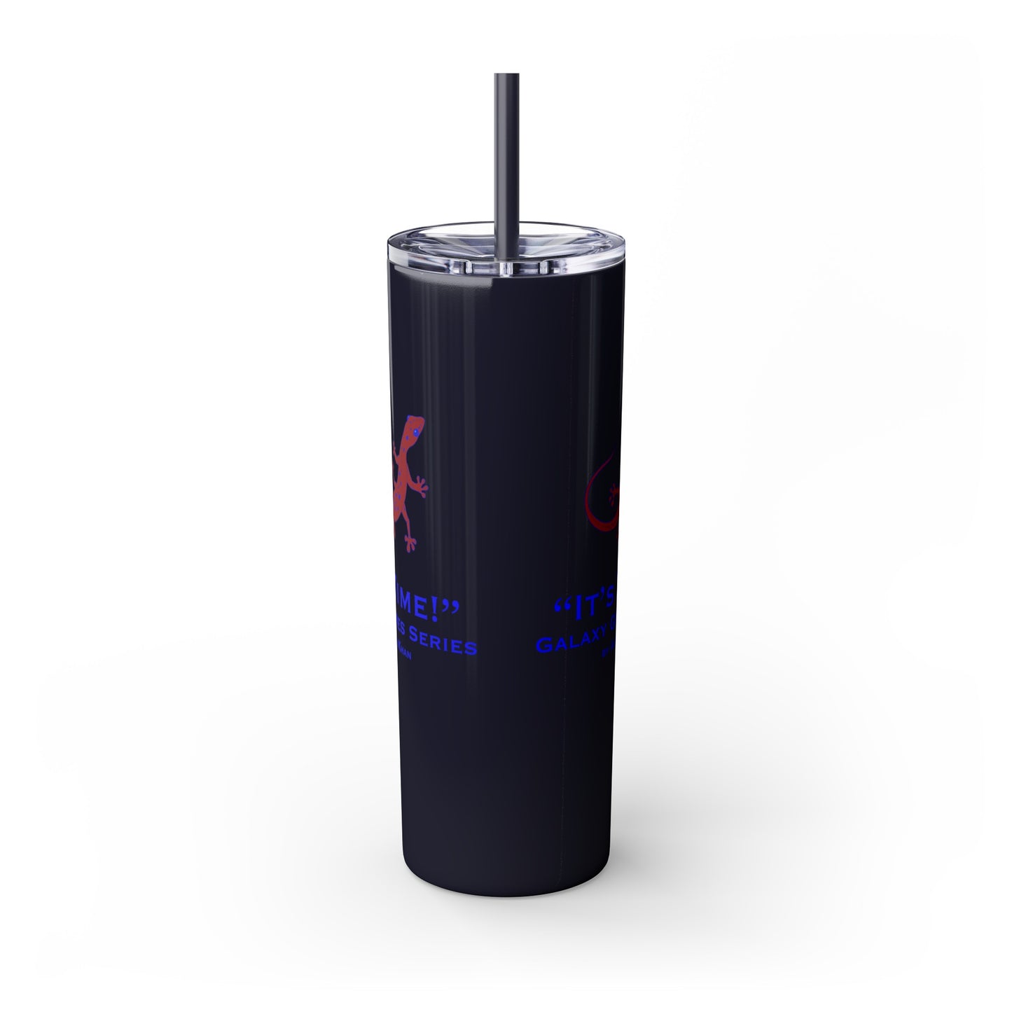 It's Time Galaxy Games Series Skinny Tumbler with Straw, 20oz