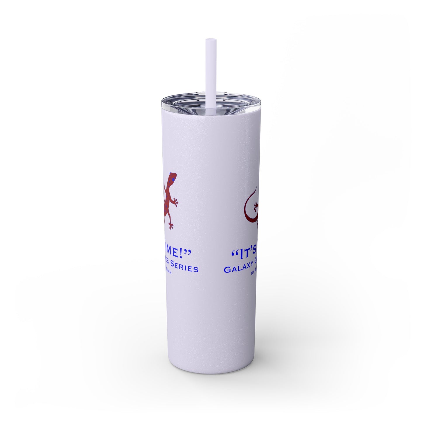 It's Time Galaxy Games Series Skinny Tumbler with Straw, 20oz