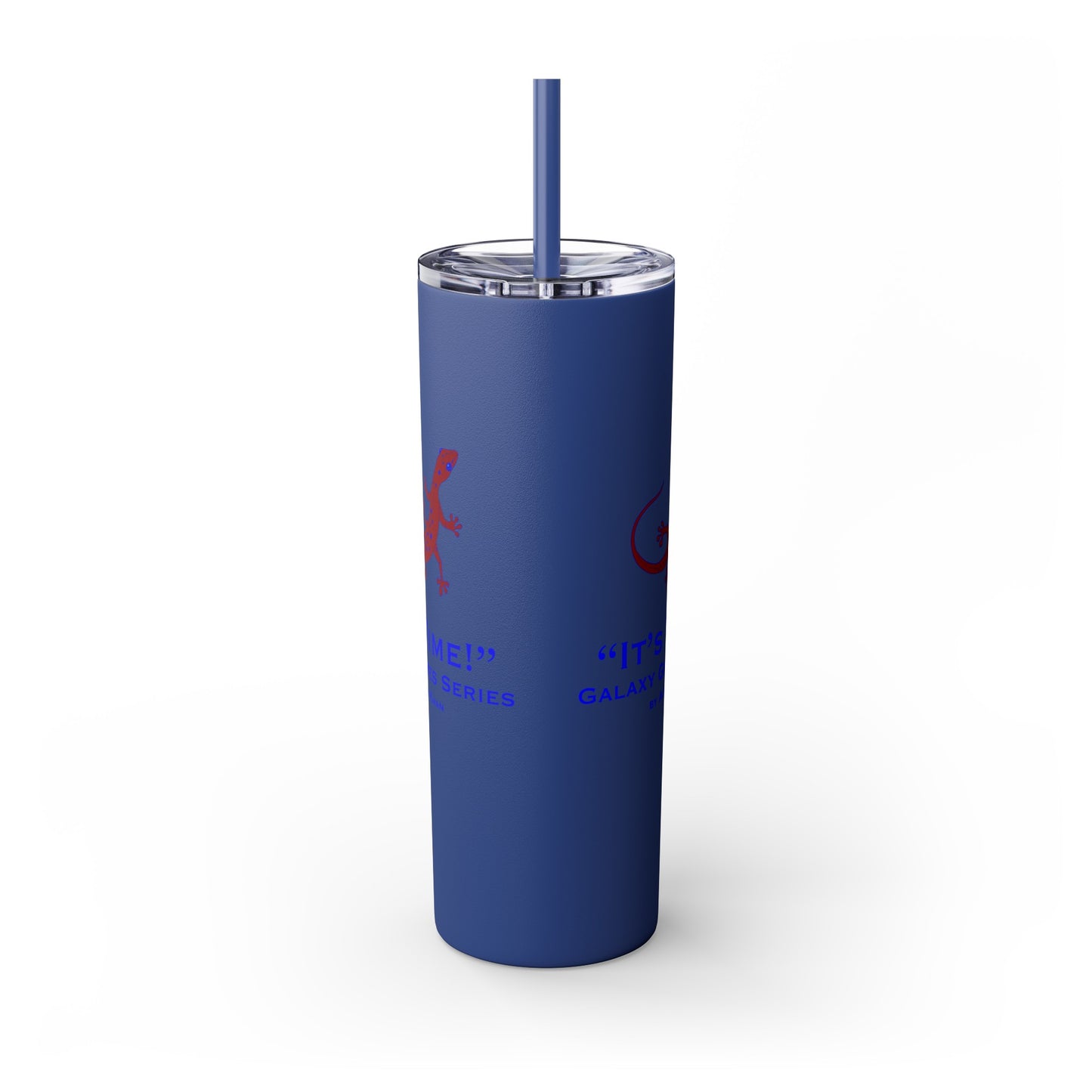 It's Time Galaxy Games Series Skinny Tumbler with Straw, 20oz