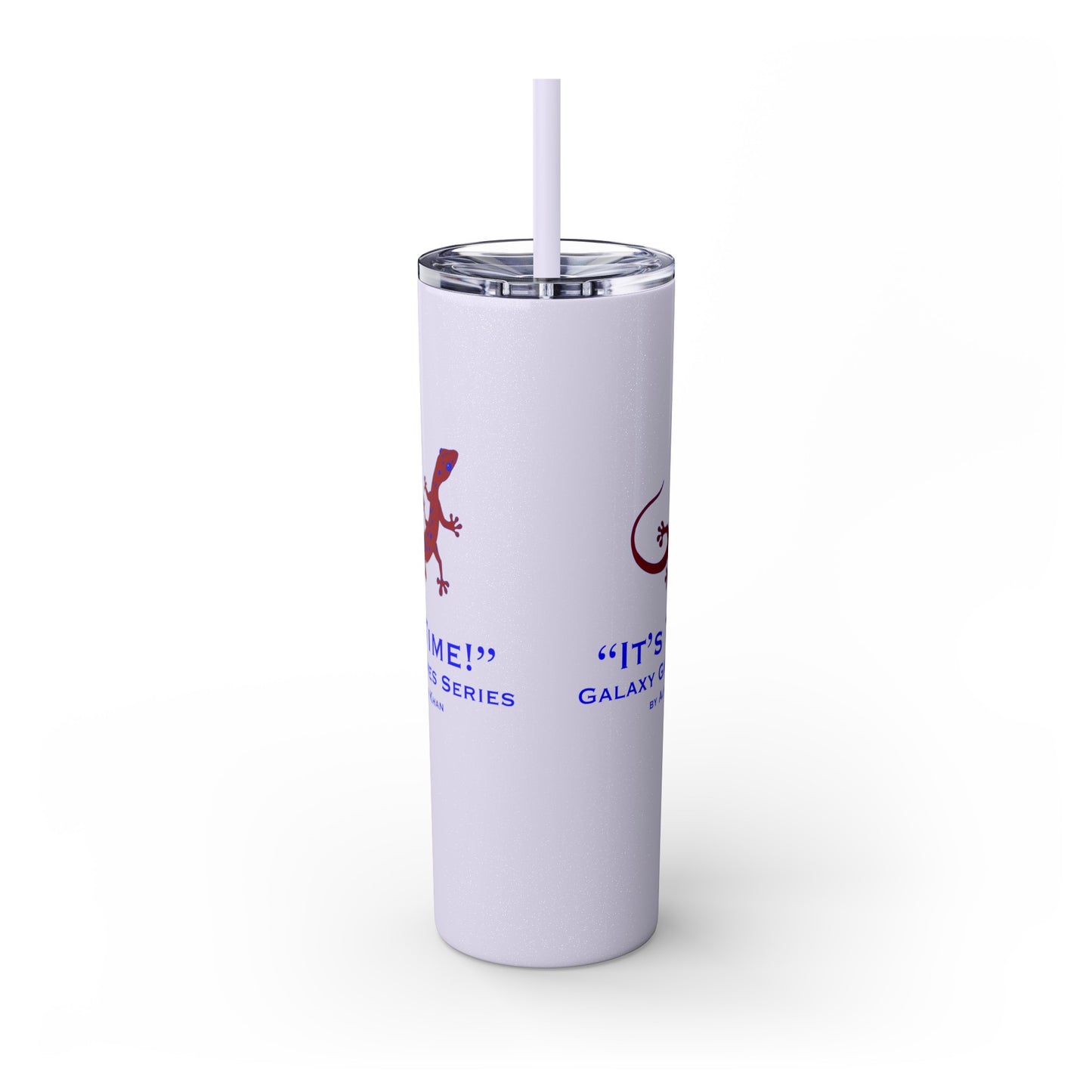 It's Time Galaxy Games Series Skinny Tumbler with Straw, 20oz